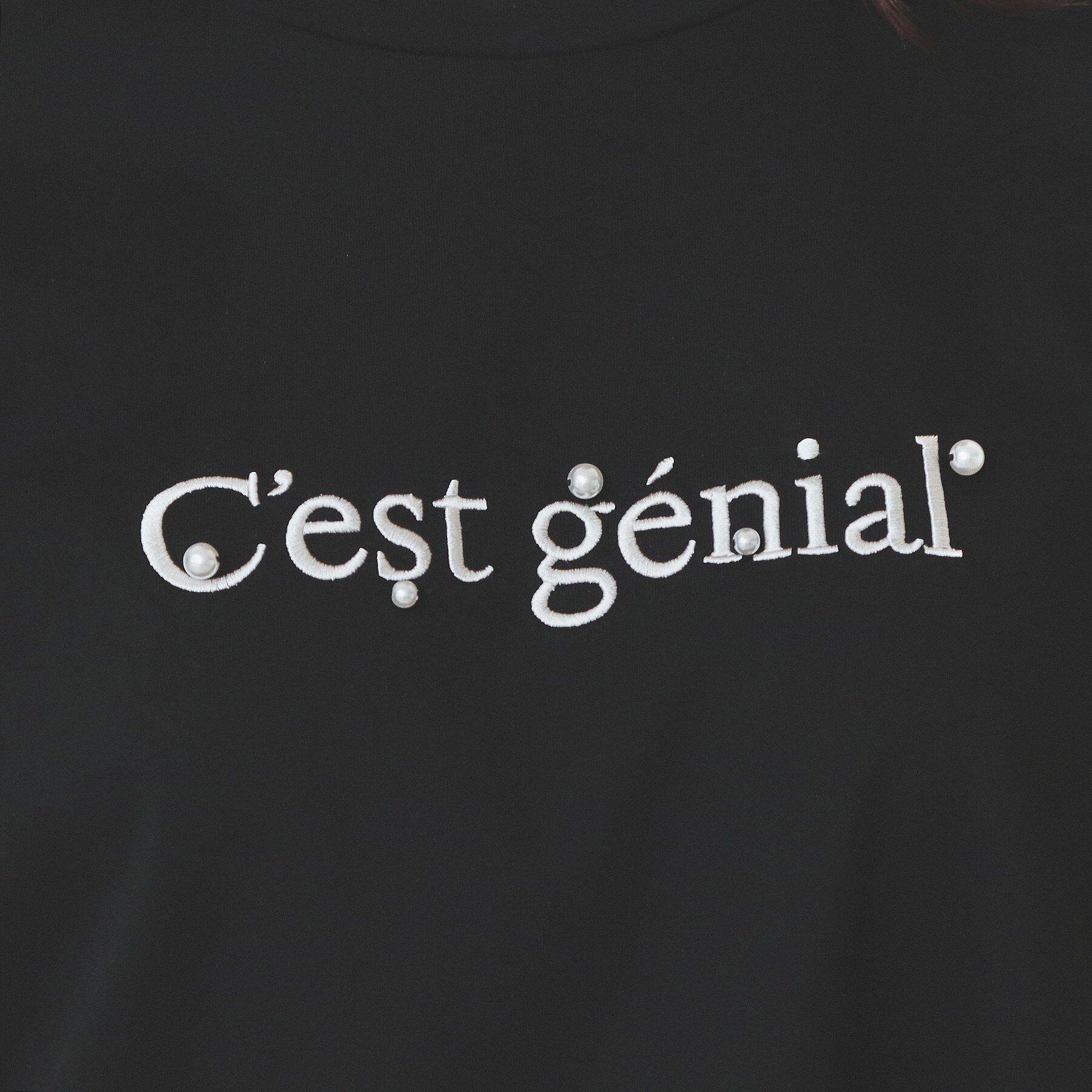 index「パール調刺繍ロゴTシャツ【汗ジミ防止/吸水速乾/接触冷感/UVケア/洗濯機洗い可】」|Tシャツ・カットソー|