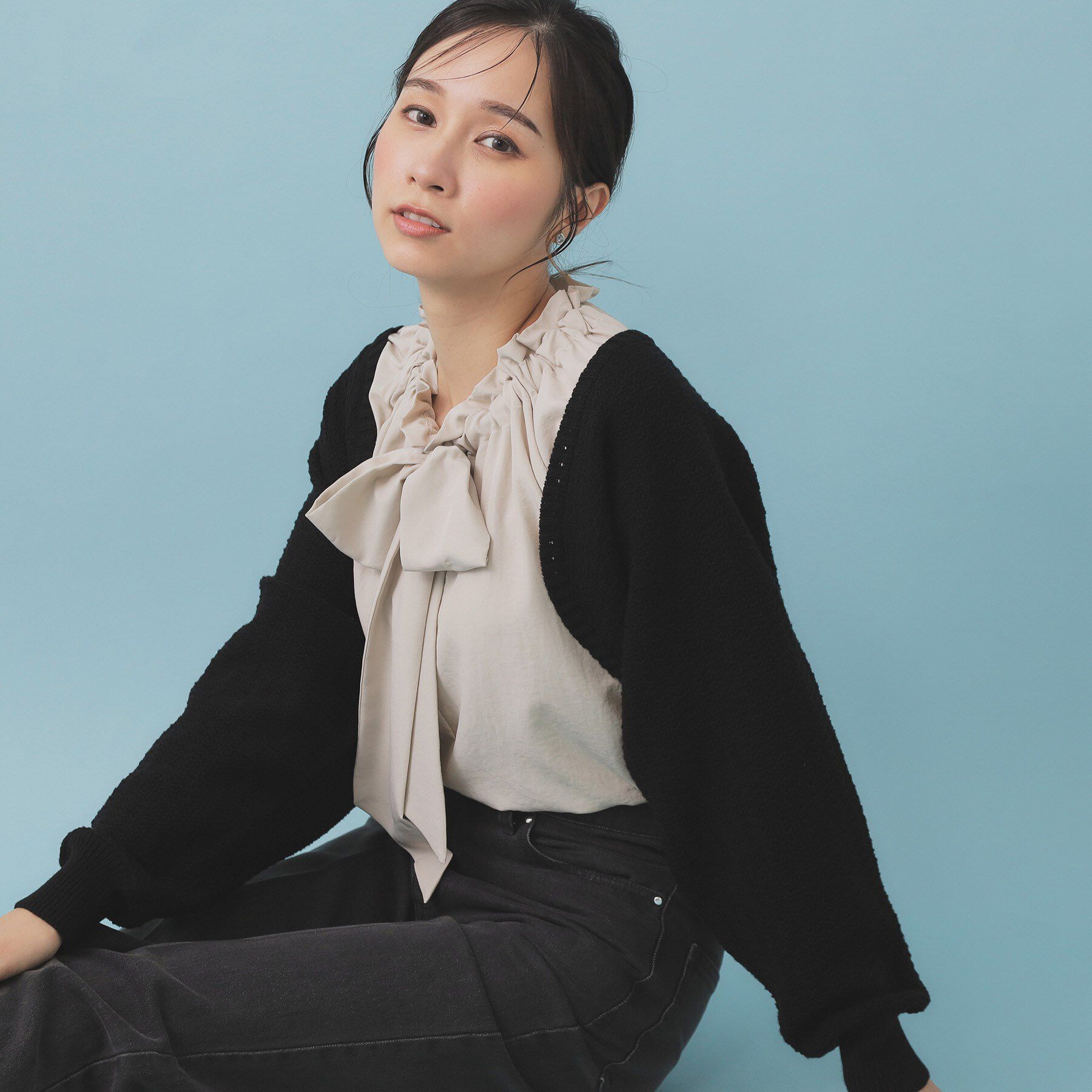 index「ボレロカーディガン【洗濯機OK抗ピル】」|カーディガン|ブラック(019)