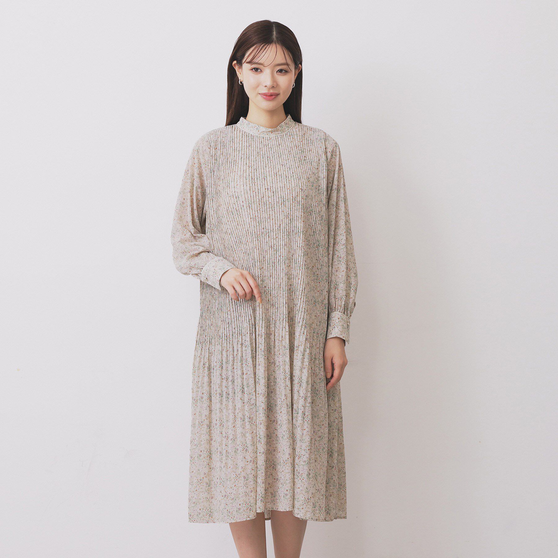 index「《5色展開/S-3Lサイズ》プリーツフレアワンピース【洗濯機OK/防シワ】」|ワンピース|