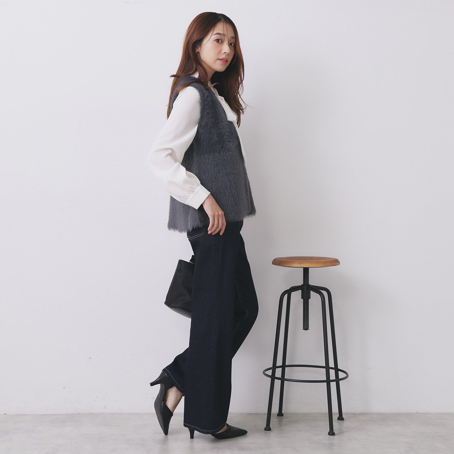 index「フェザーペプラムジレ【洗濯機OK/抗ピル】」|ベスト・ジレ|