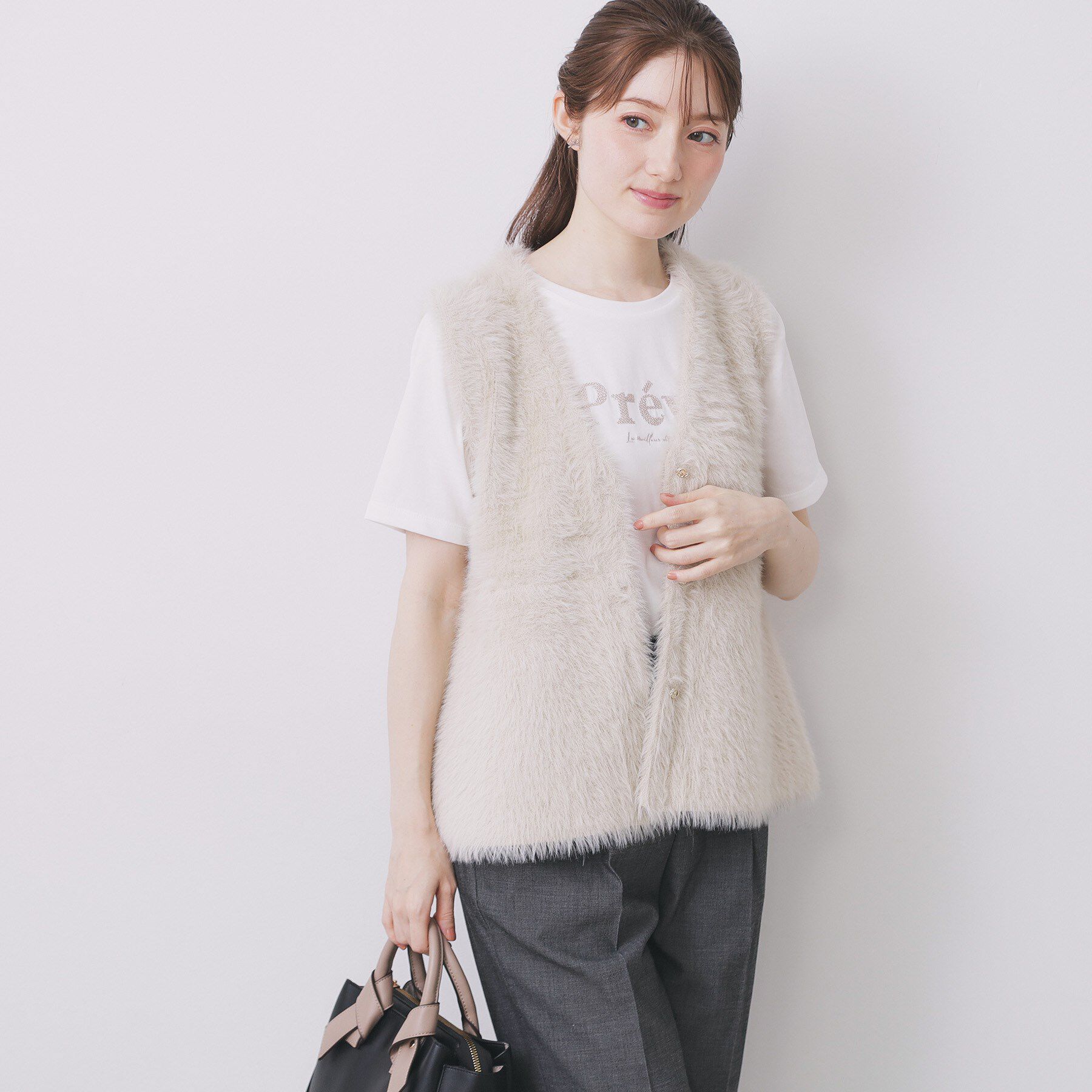 index「フェザーペプラムジレ【洗濯機OK/抗ピル】」|ベスト・ジレ|