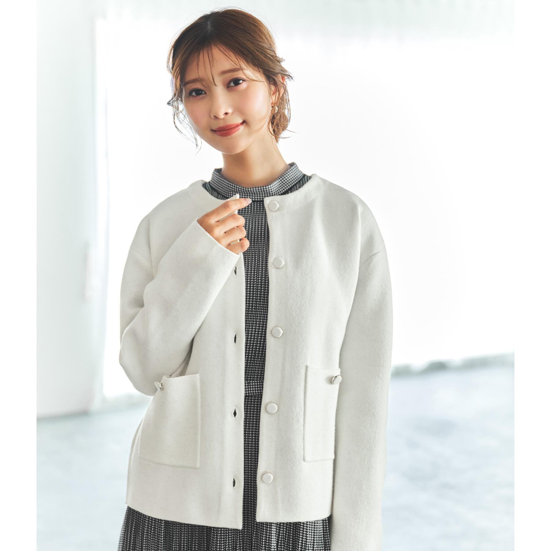 index「ダブルフェイスコーディガン【洗濯機OK】」|カーディガン|