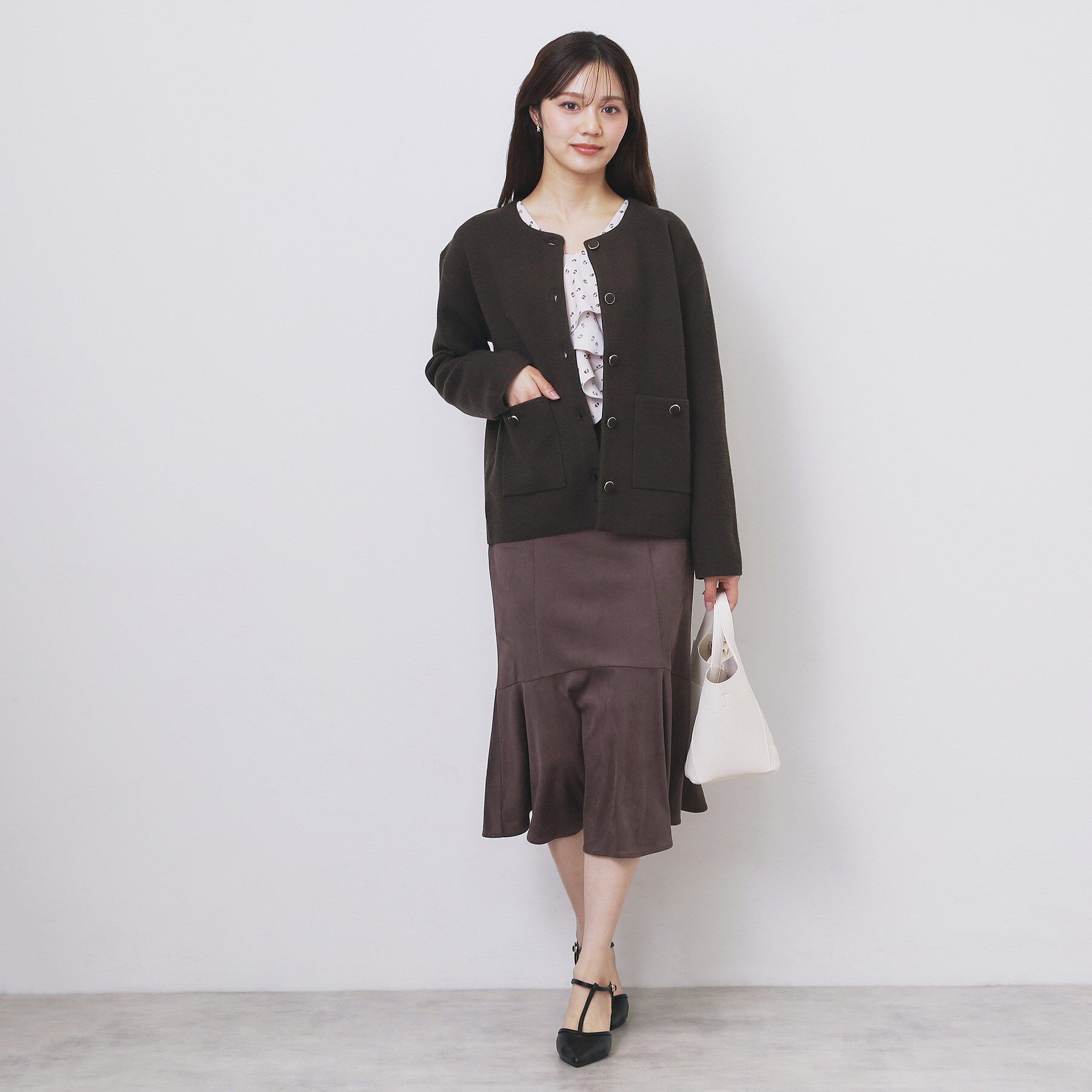 index「ダブルフェイスコーディガン【洗濯機OK】」|カーディガン|