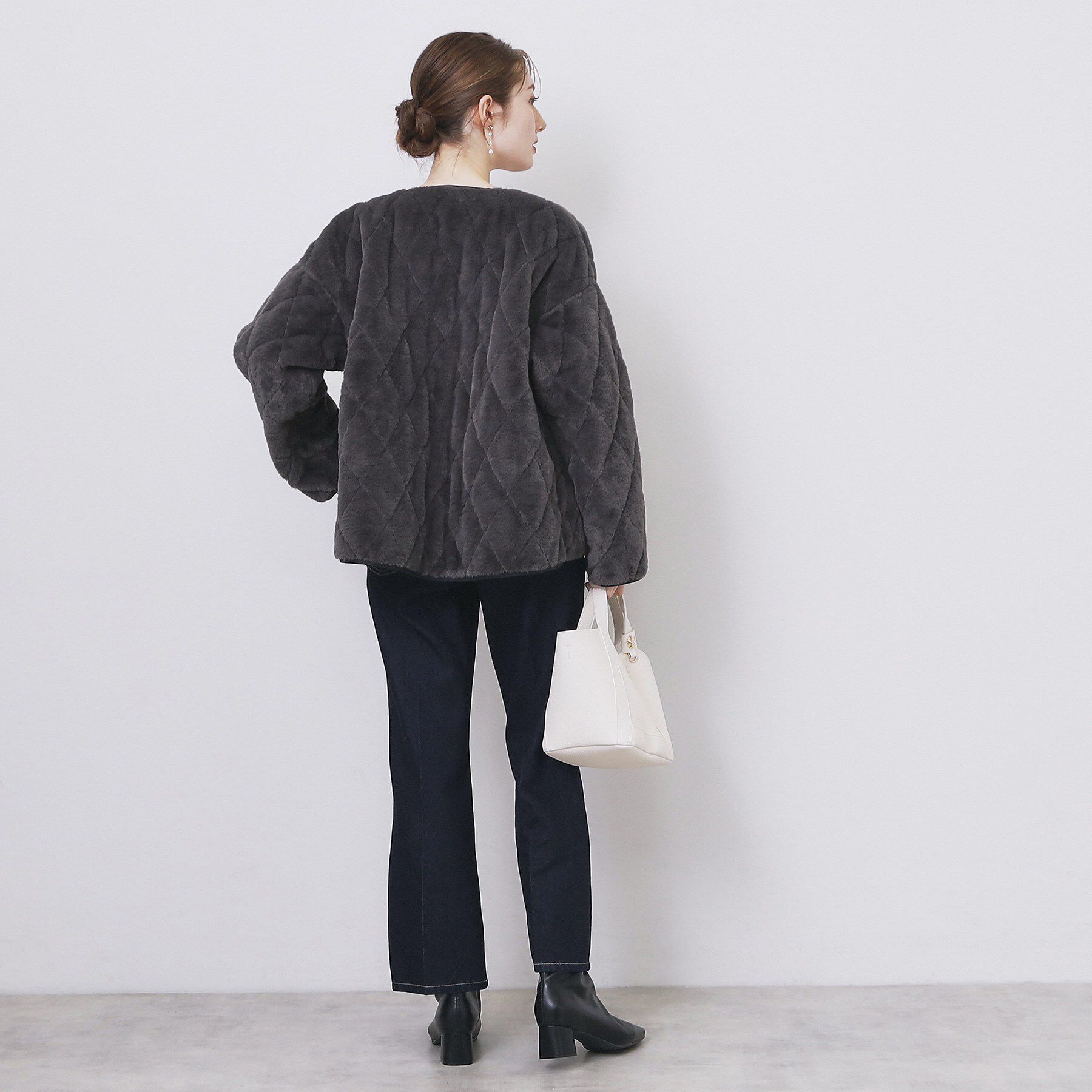 index「リバーシブル キルティングファーブルゾン【洗濯機OK】」|ブルゾン・スタジャン|