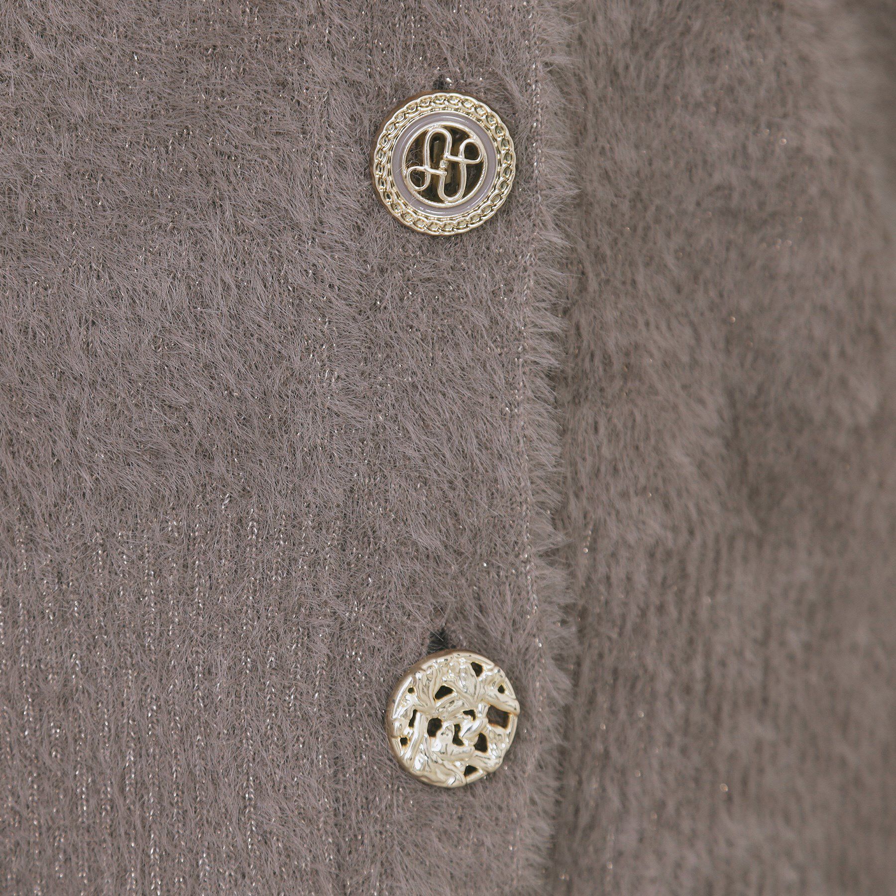 index「ラメフェザーヤーンVネックカーディガン【洗濯機OK】」|カーディガン|