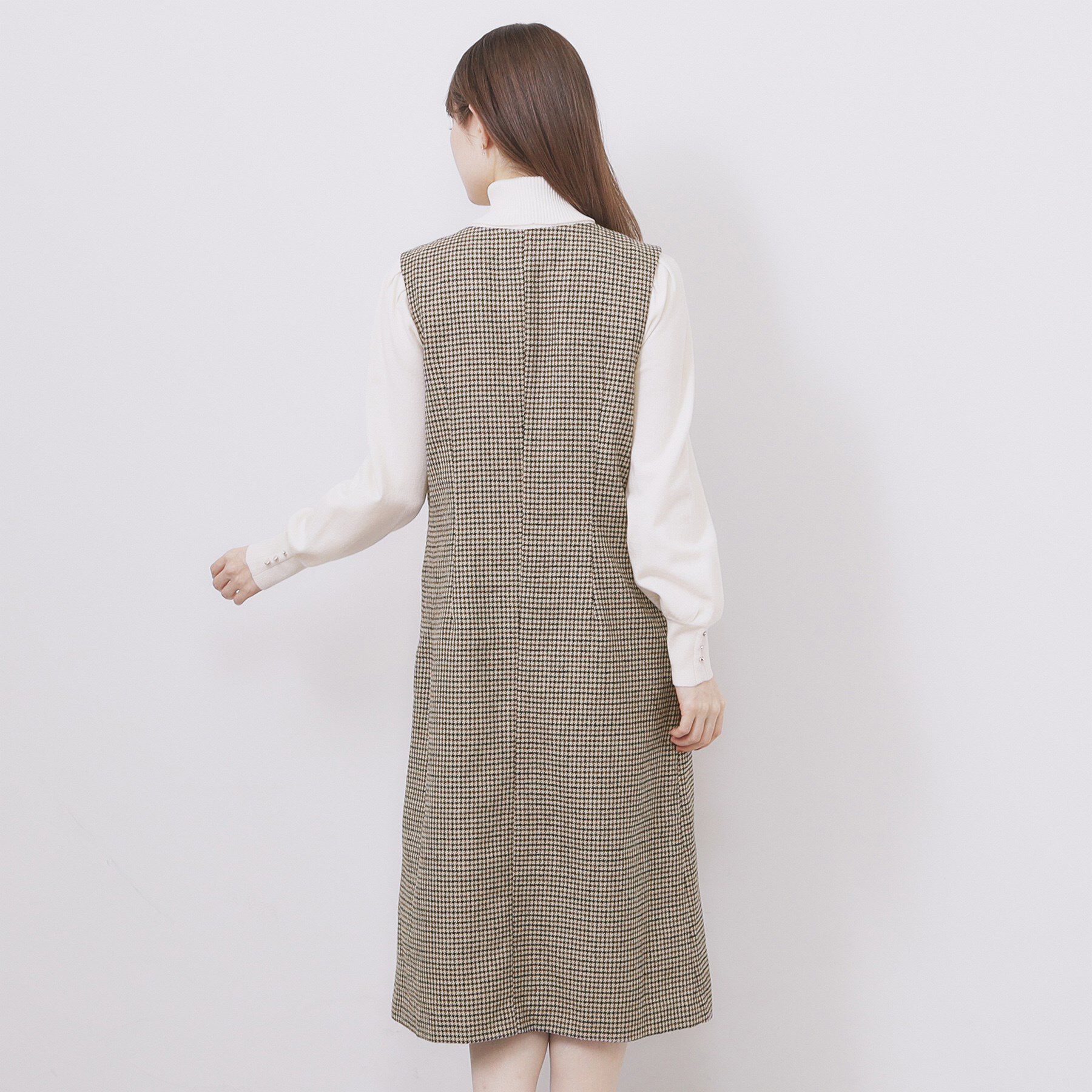 index「ラップ風ツイードジャンスカ【洗濯機OK/防シワ】」|ワンピース|