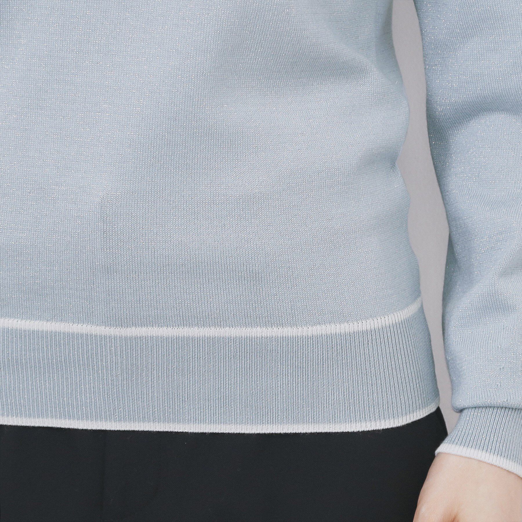 index「サイドリボンバイカラーニット【洗濯機OK】」|ニット・セーター|