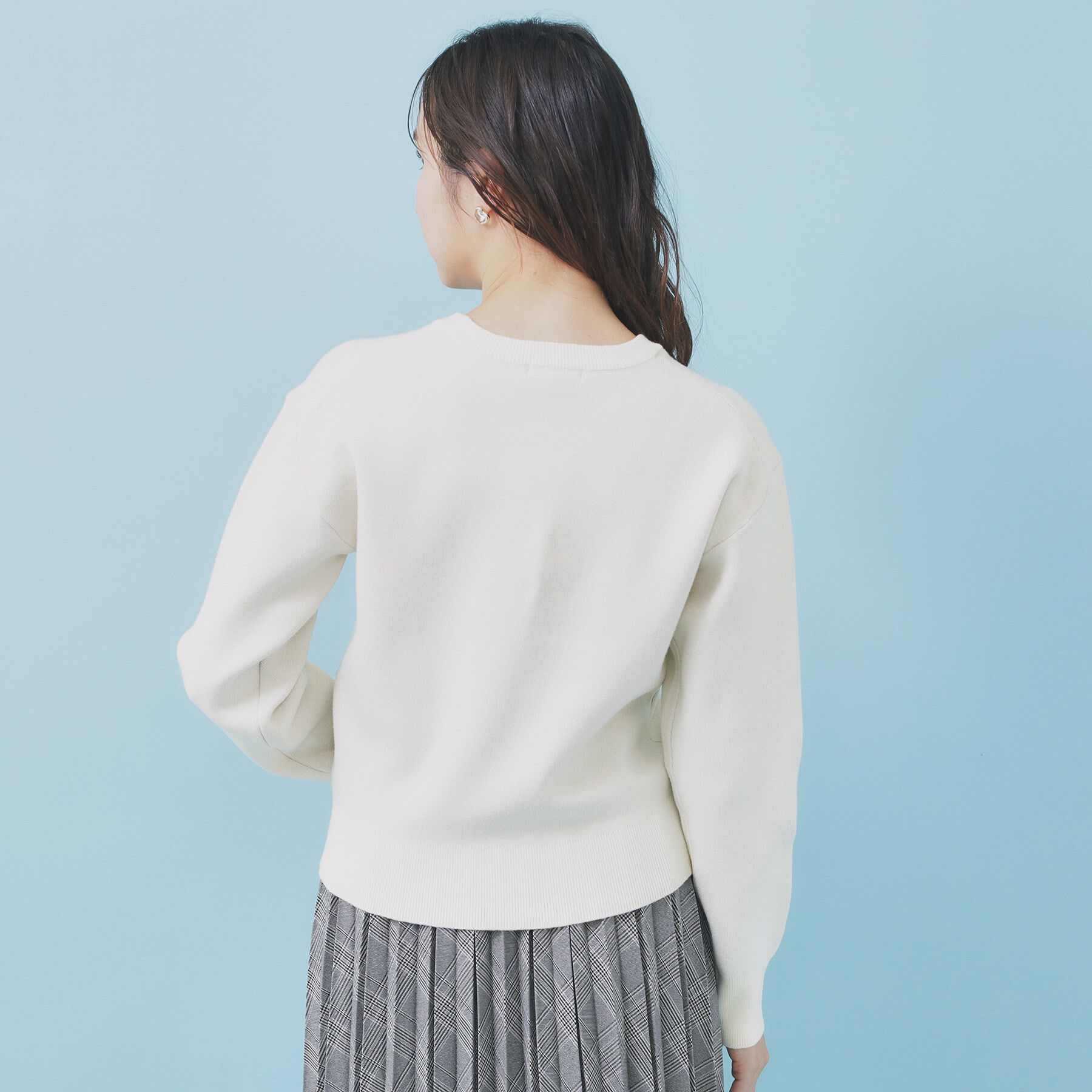 index「パール調ロゴクルーネックニット【洗濯機OK】」|ニット・セーター|