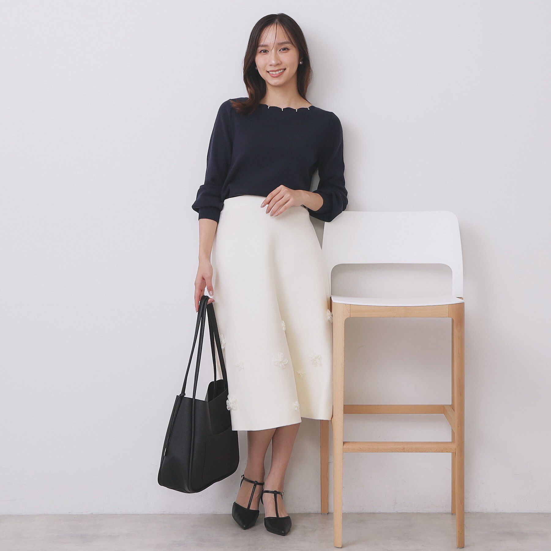 index「ラメスカラップビジューデザインニット【洗濯機OK】《6col/S～LL》」|ニット・セーター|