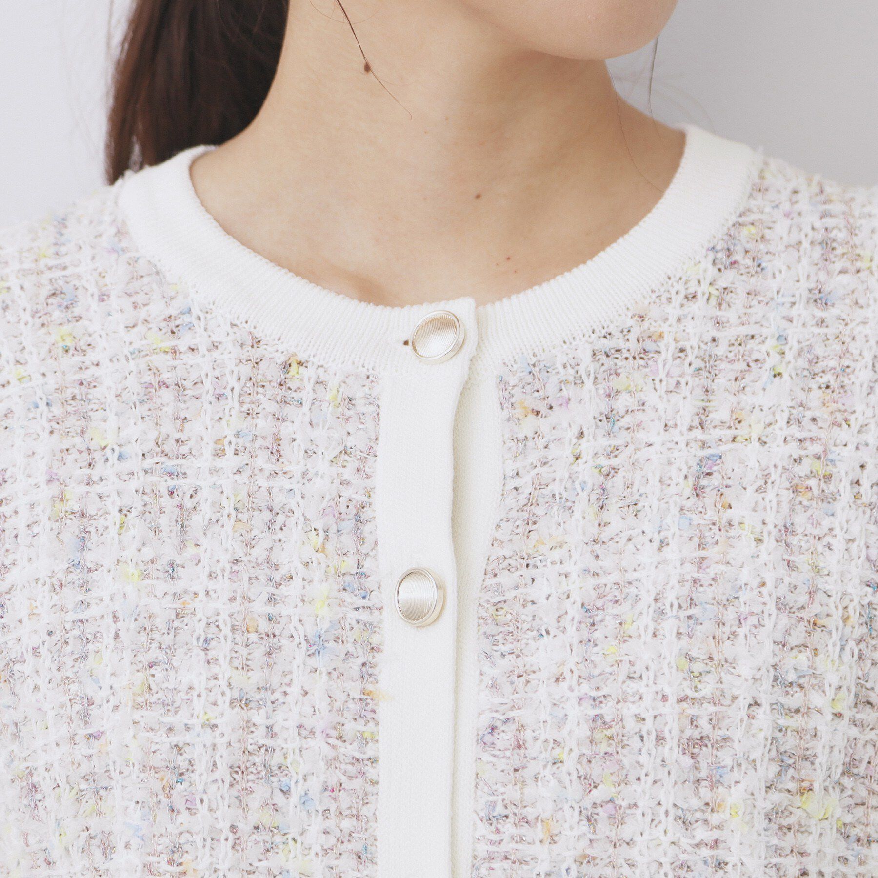 index「ファンシーヤーントリミングカーディガン【洗濯機OK】」|カーディガン|