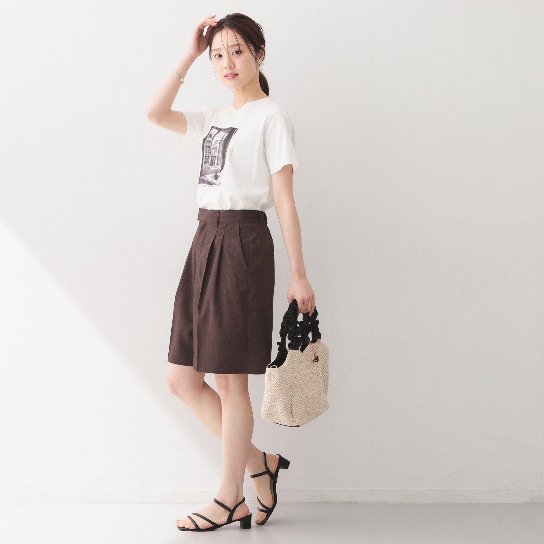 index「転写箔プリントTシャツ【洗濯機OK／接触冷感／UVケア】」|Tシャツ・カットソー|