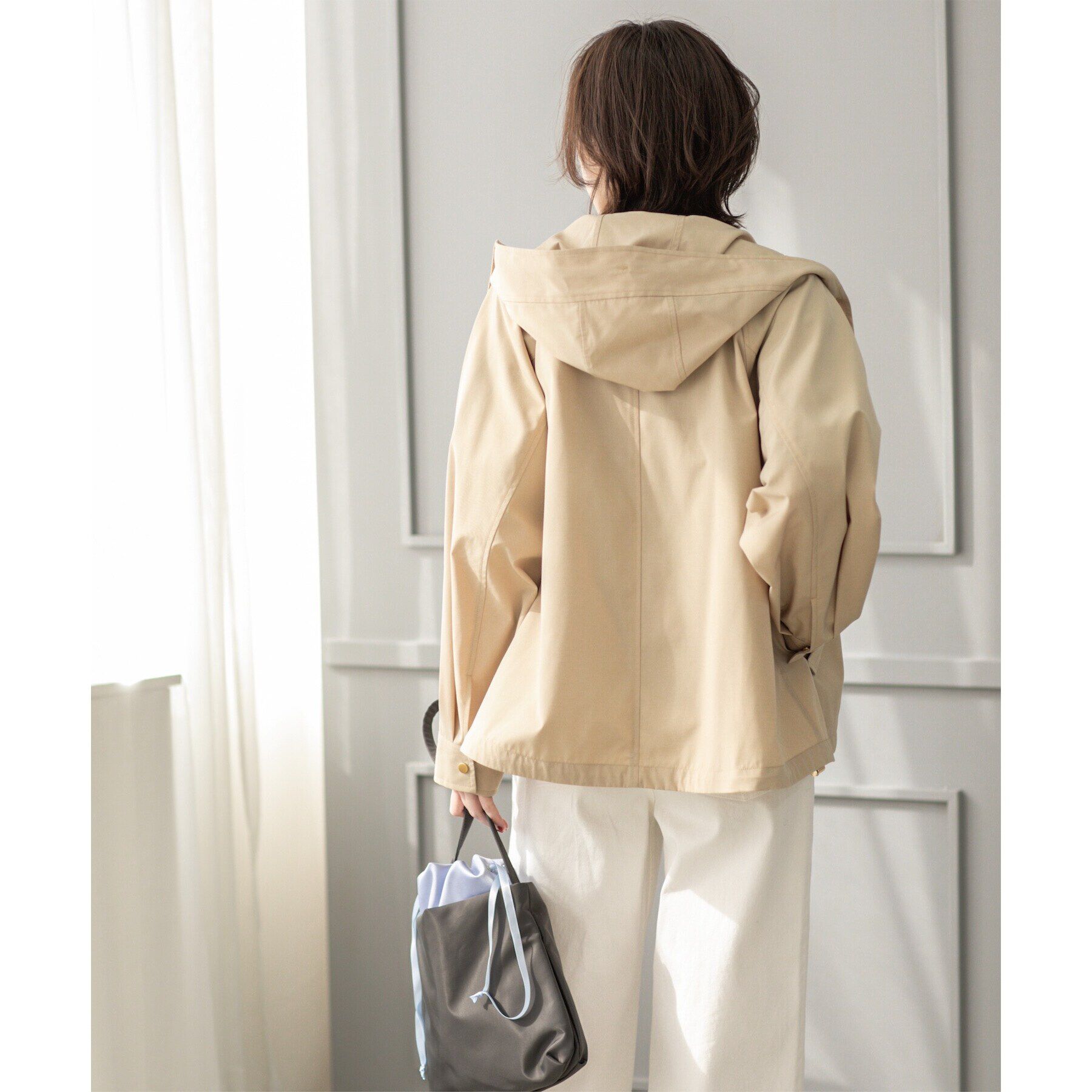 OPAQUE.CLIP「《SS-LLsize》撥水フードブルゾン【洗濯機洗い可/花粉対応】」|ブルゾン・スタジャン|