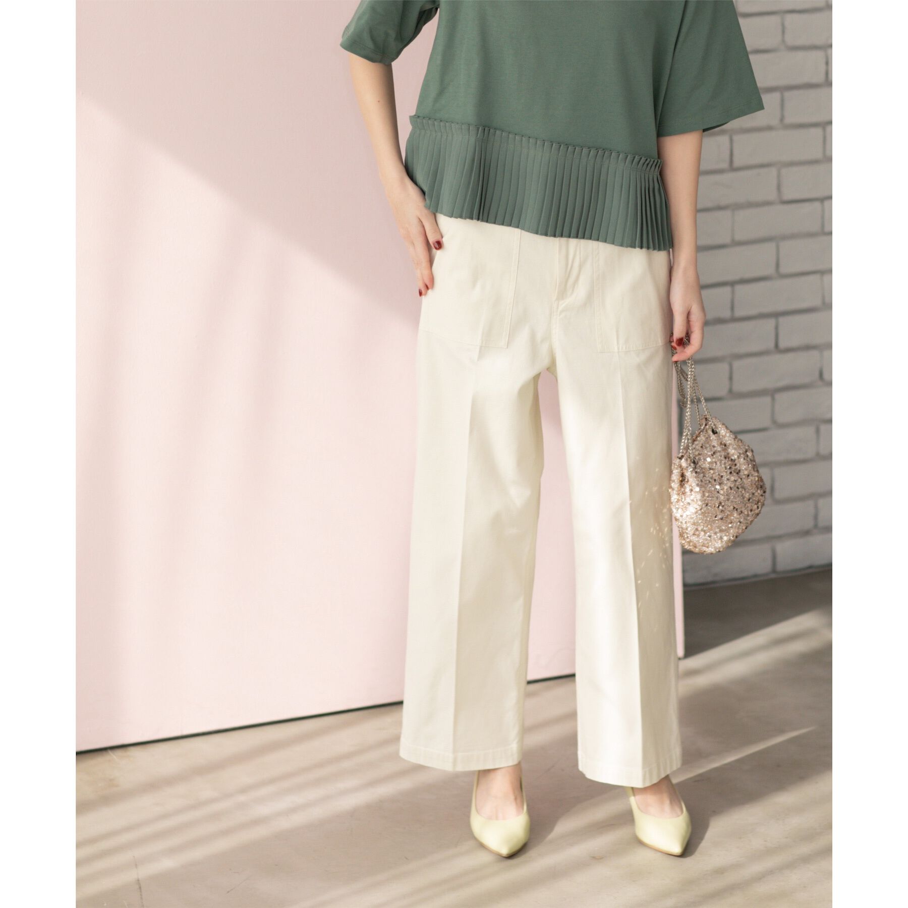 OPAQUE.CLIP「《S-LLサイズ》ストレッチベイカーワイドパンツ【洗濯機洗い可】」|その他|