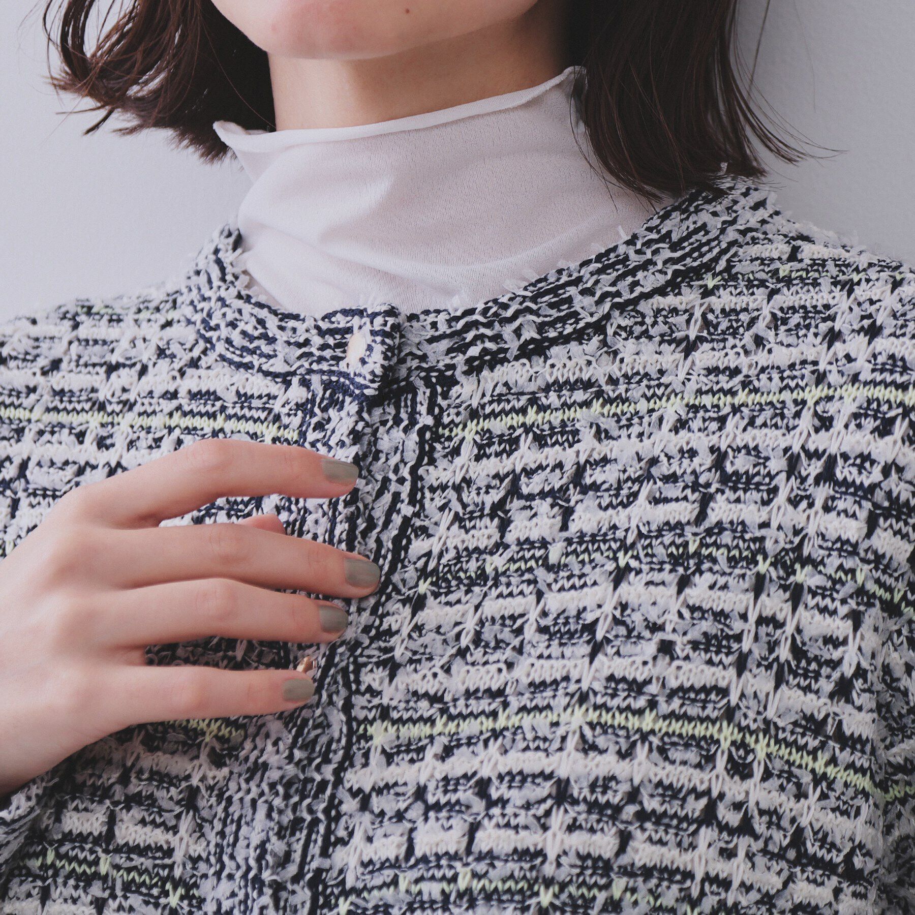 OPAQUE.CLIP「ファンシーMIXニットカーディガン【洗濯機洗い可】」|カーディガン|