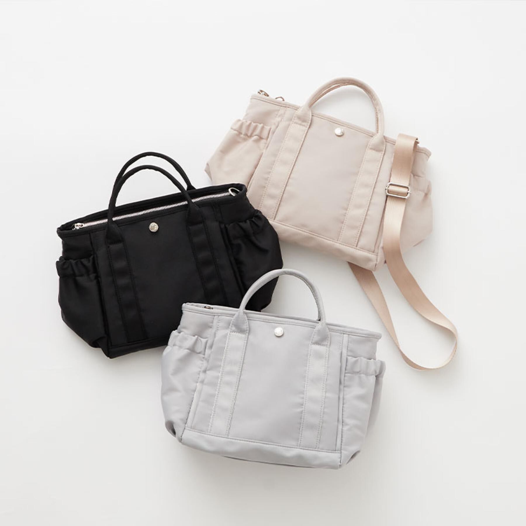 OPAQUE.CLIP「【軽量／撥水加工／2WAY】マルチポケットミドルトートバッグ」|トートバッグ|