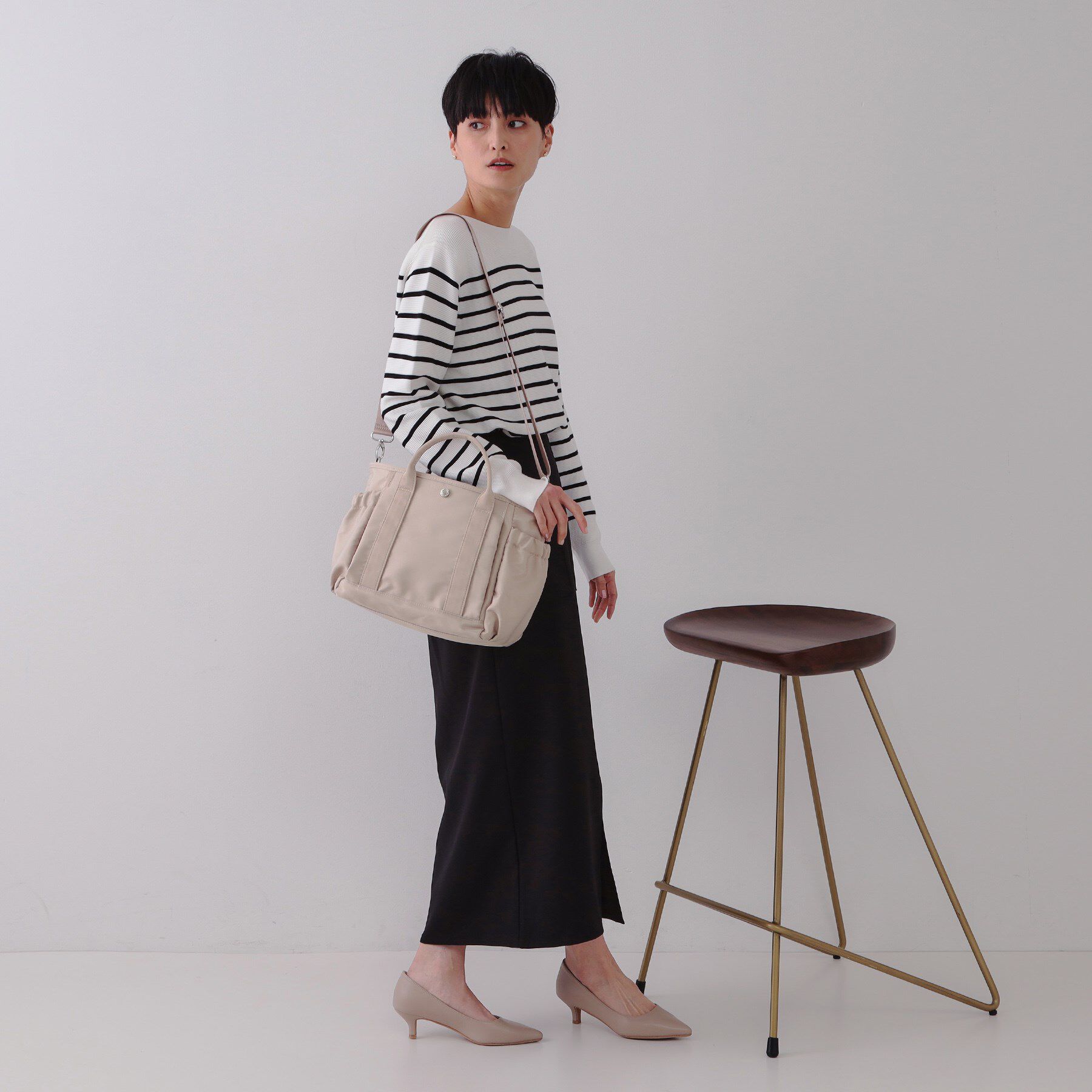 OPAQUE.CLIP「【軽量／撥水加工／2WAY】マルチポケットミドルトートバッグ」|トートバッグ|