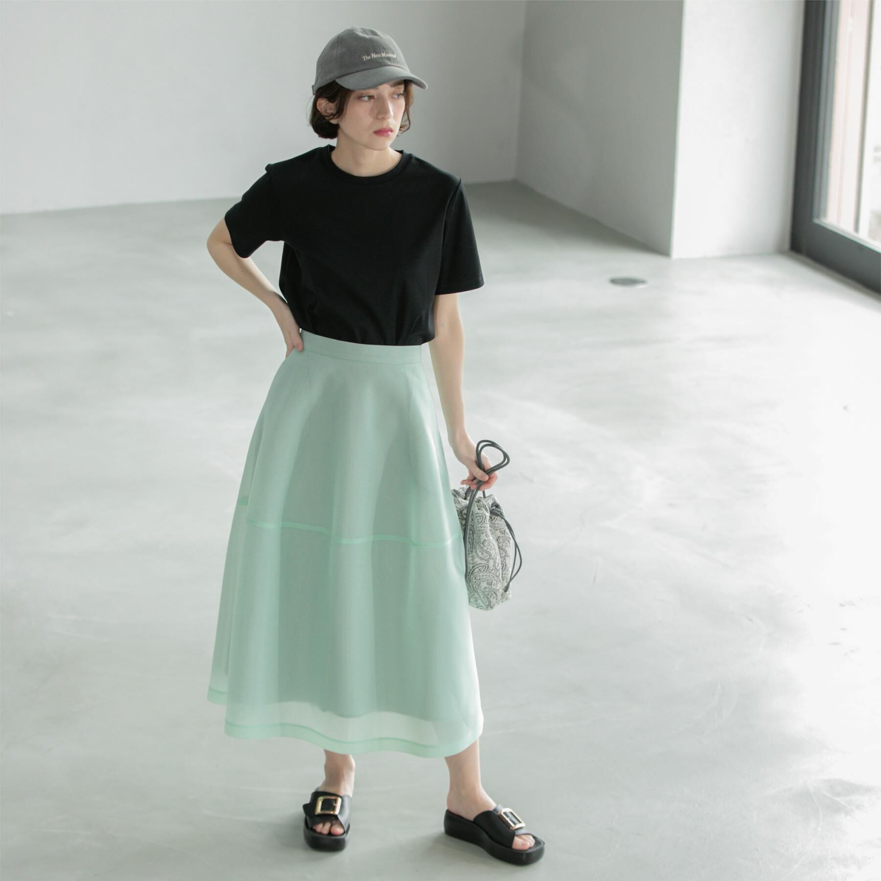 OPAQUE.CLIP「《5色展開/SS-LLサイズ》ベーシックTシャツ【UV/接触冷感/洗濯機洗い可】」|Tシャツ・カットソー|