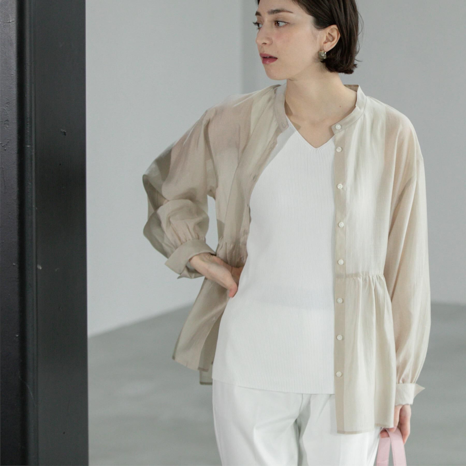 OPAQUE.CLIP「シアーペプラムブラウス【洗濯機洗い可】」|シャツ・ブラウス|