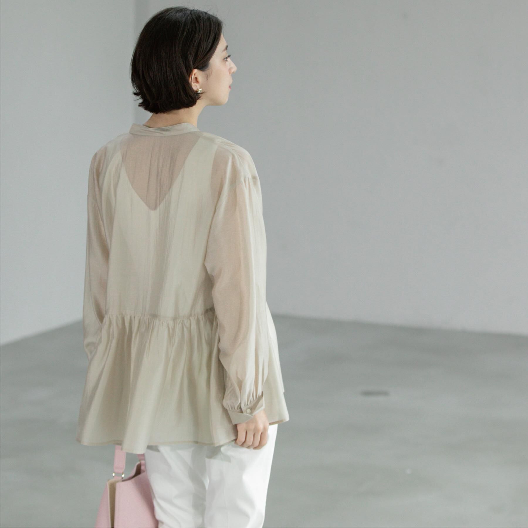 OPAQUE.CLIP「シアーペプラムブラウス【洗濯機洗い可】」|シャツ・ブラウス|