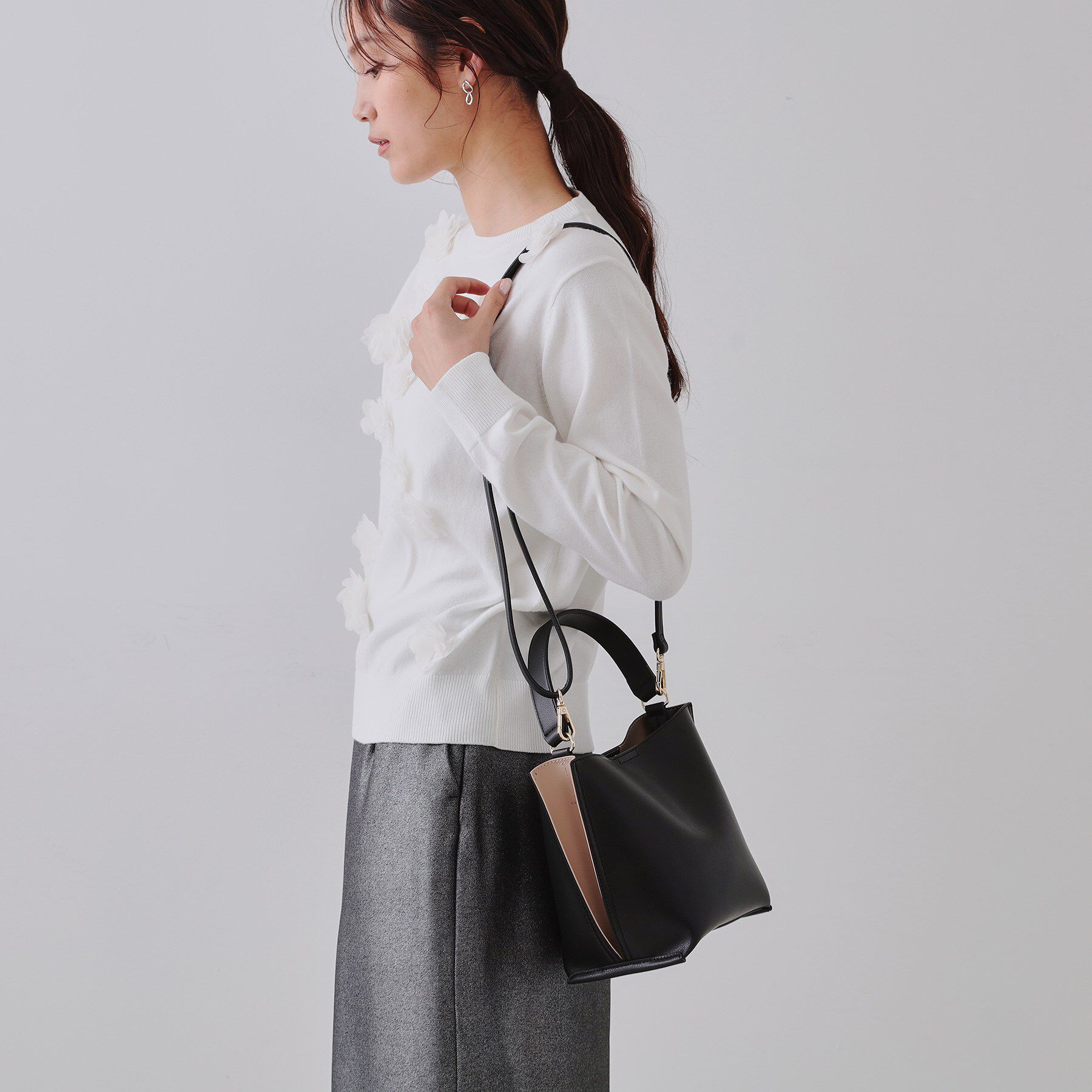 OPAQUE.CLIP「【2WAY】バイカラーワンハンドルミニショルダーバッグ」|ショルダー・メッセンジャー|