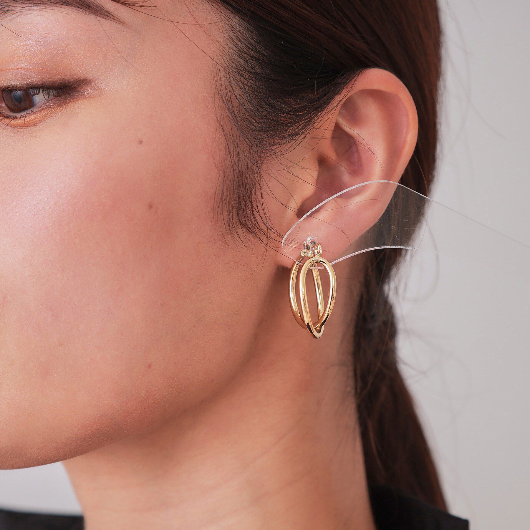 OPAQUE.CLIP「ダブルラインフープピアス」|ピアス|