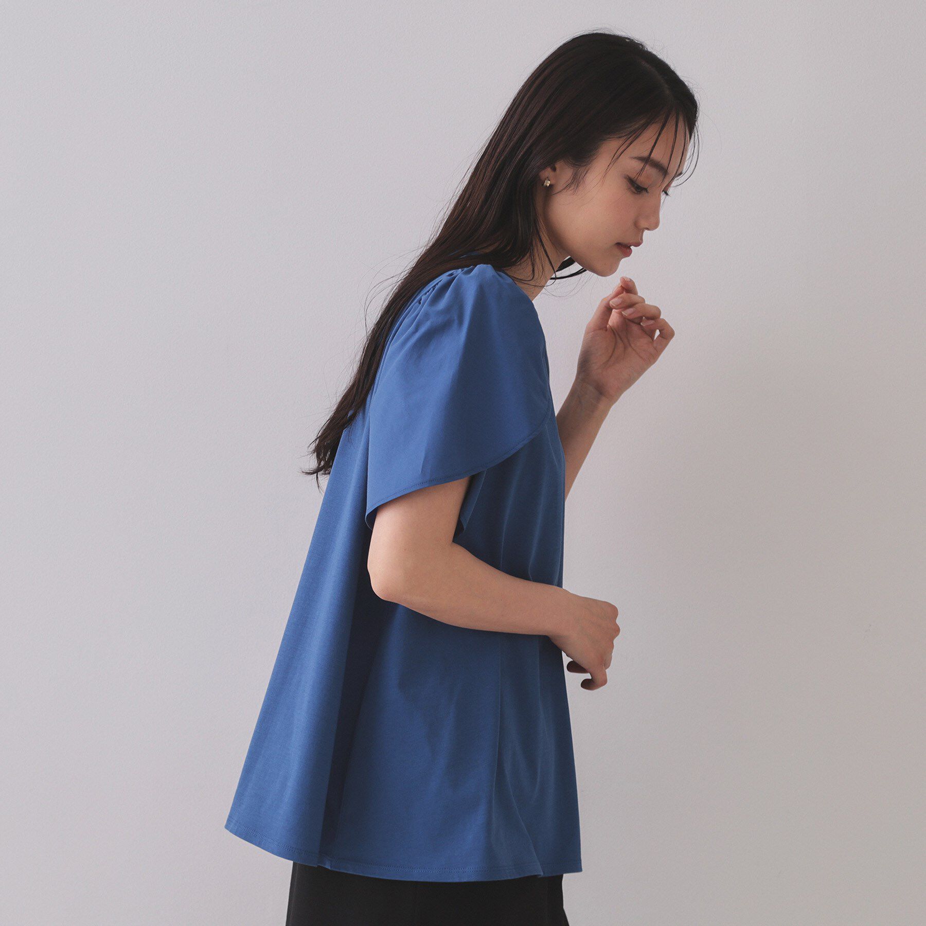 OPAQUE.CLIP「チューリップスリーブドッキングカットソー【洗濯機洗い可/接触冷感】」|Tシャツ・カットソー|