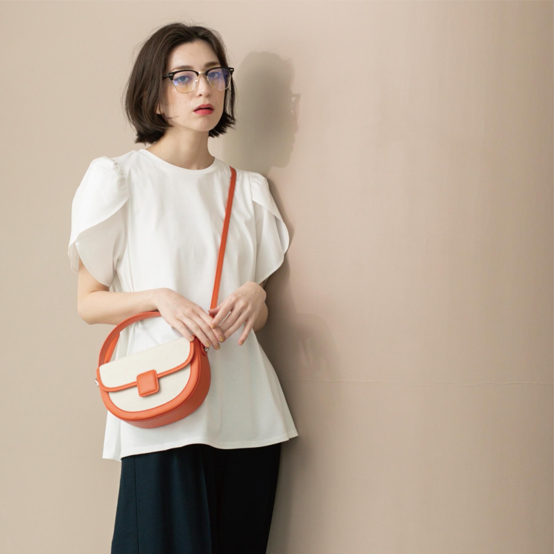 OPAQUE.CLIP「チューリップスリーブドッキングカットソー【洗濯機洗い可/接触冷感】」|Tシャツ・カットソー|