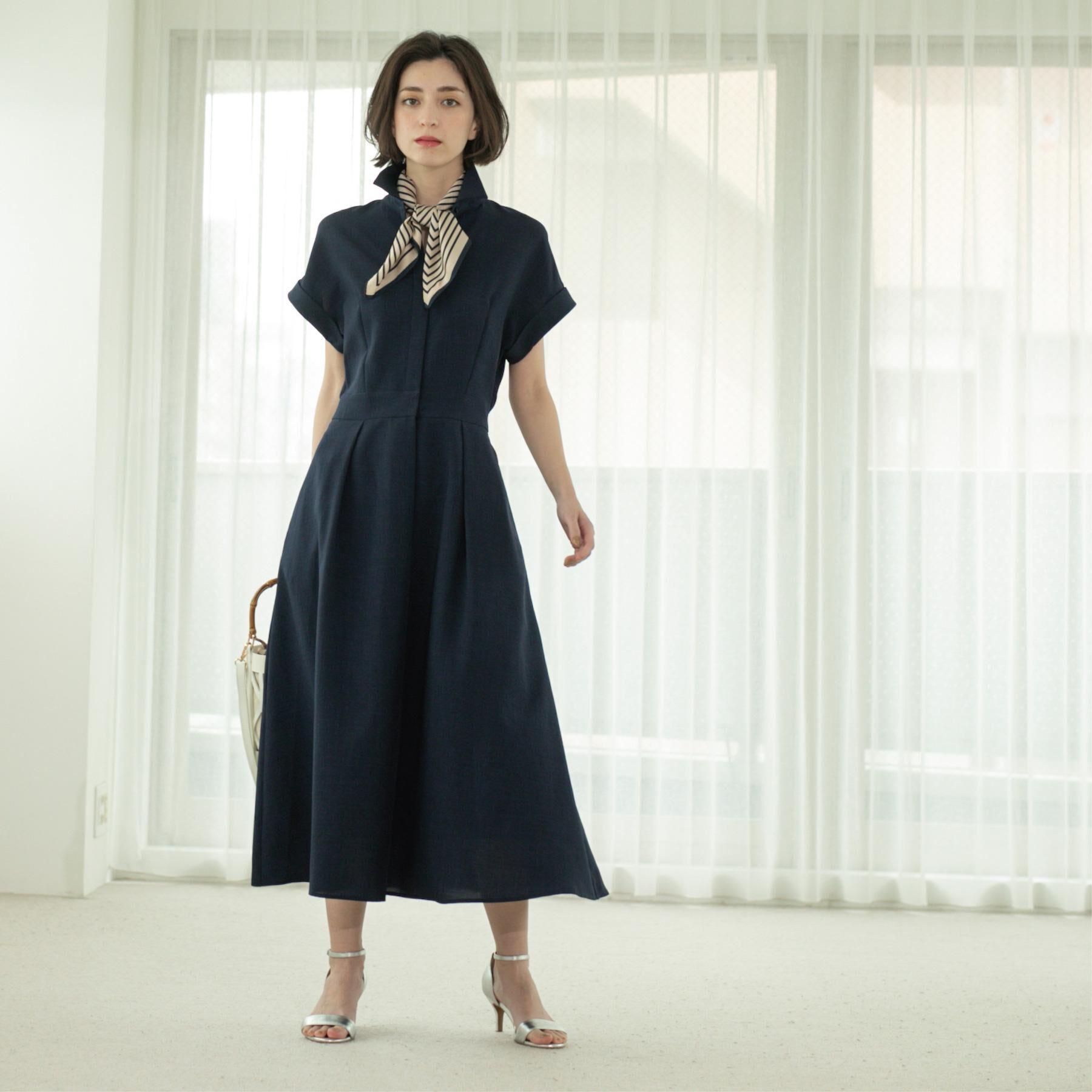 OPAQUE.CLIP「リネンライクシャツワンピース【洗濯機洗い可/吸水速乾/接触冷感】」|ワンピース|