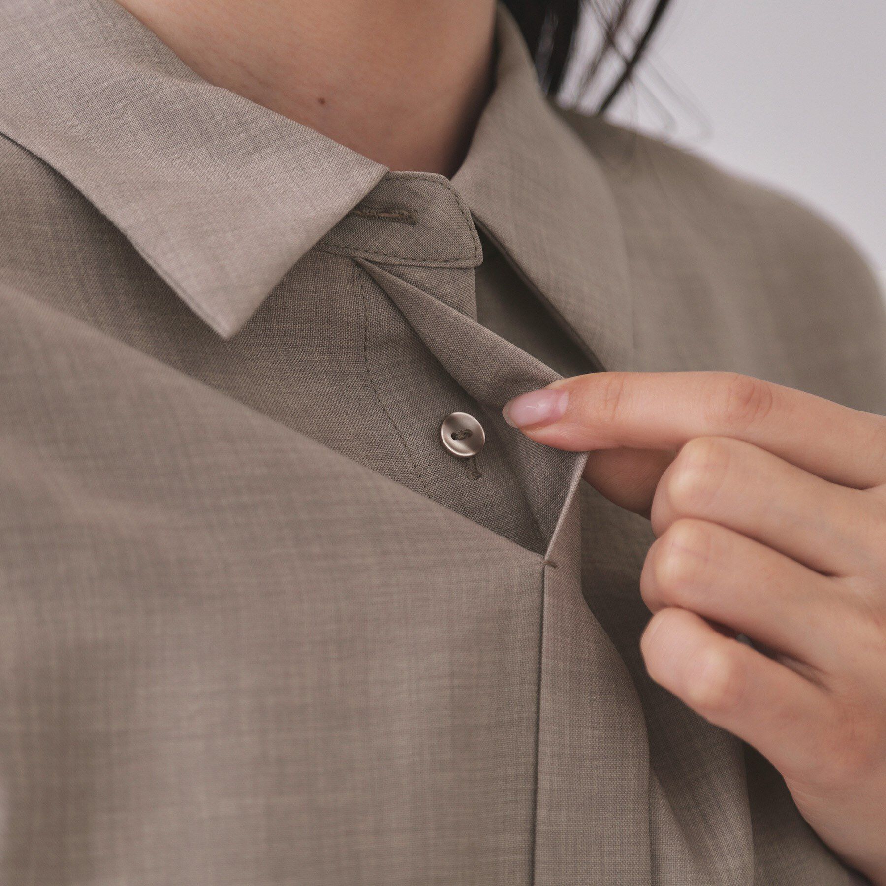 OPAQUE.CLIP「リネンライクシャツワンピース【洗濯機洗い可/吸水速乾/接触冷感】」|ワンピース|