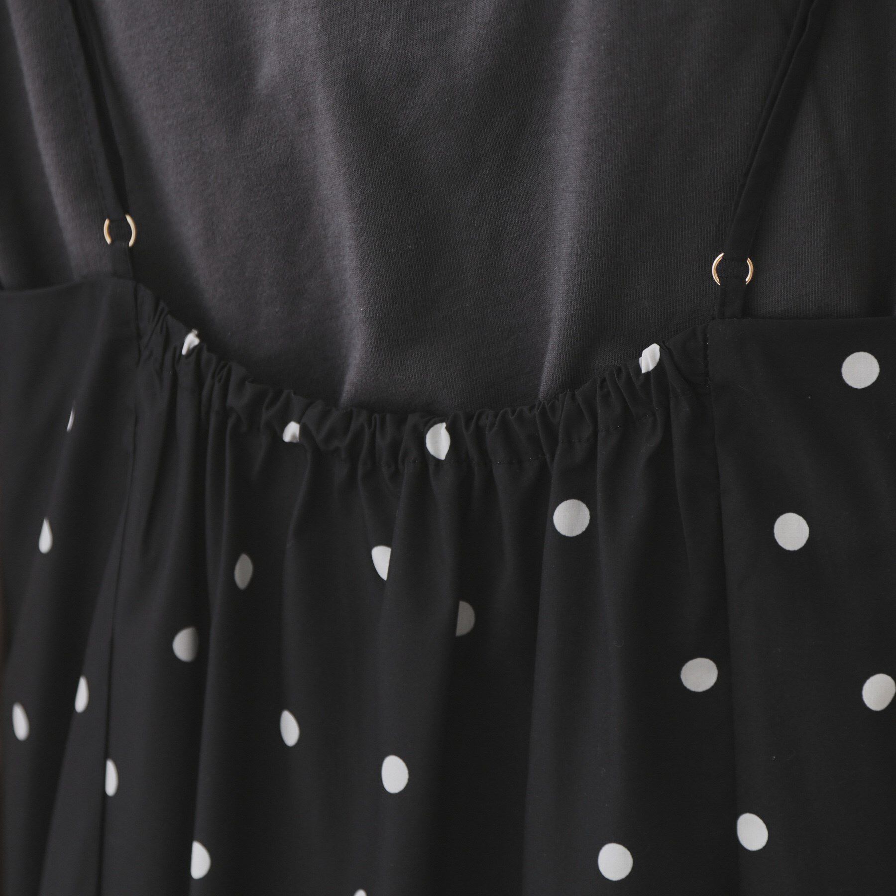 OPAQUE.CLIP「ドットプリントキャミワンピース【洗濯機洗い可】」|ワンピース|