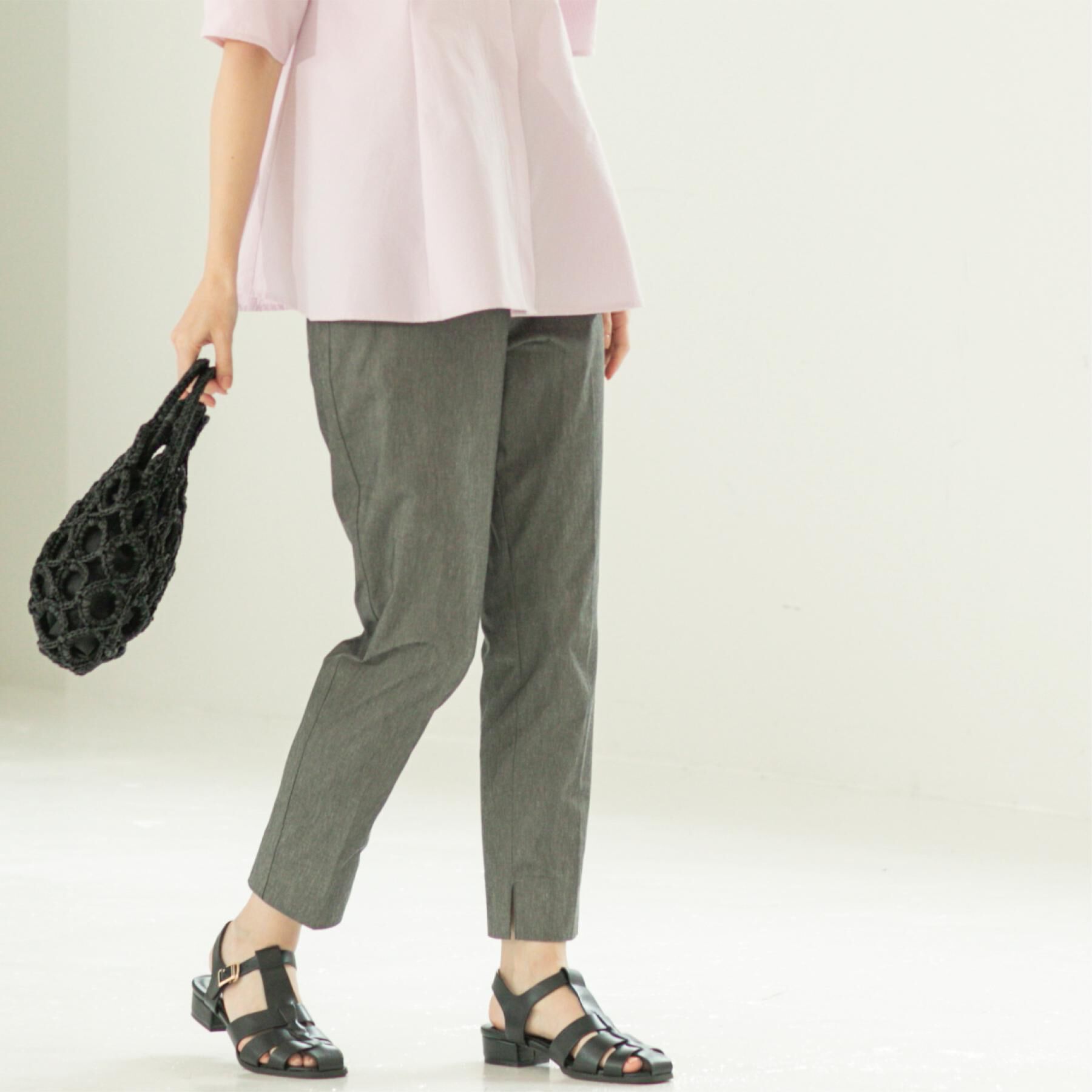 OPAQUE.CLIP「麻混ハイストレッチイージースティックパンツ【洗濯機洗い可】」|その他|