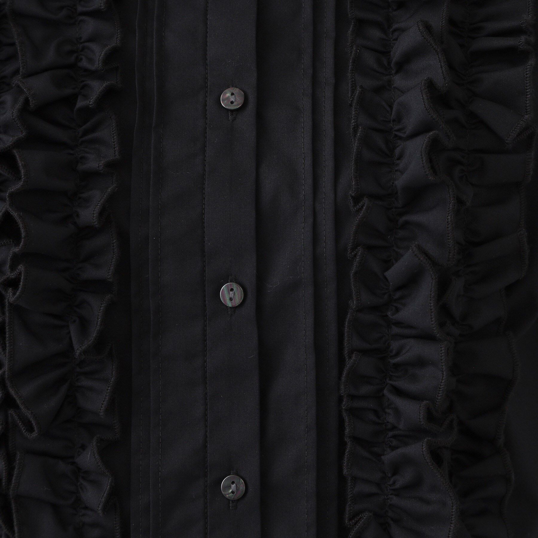 OPAQUE.CLIP「フリルショートシャツ【洗濯機洗い可】」|シャツ・ブラウス|