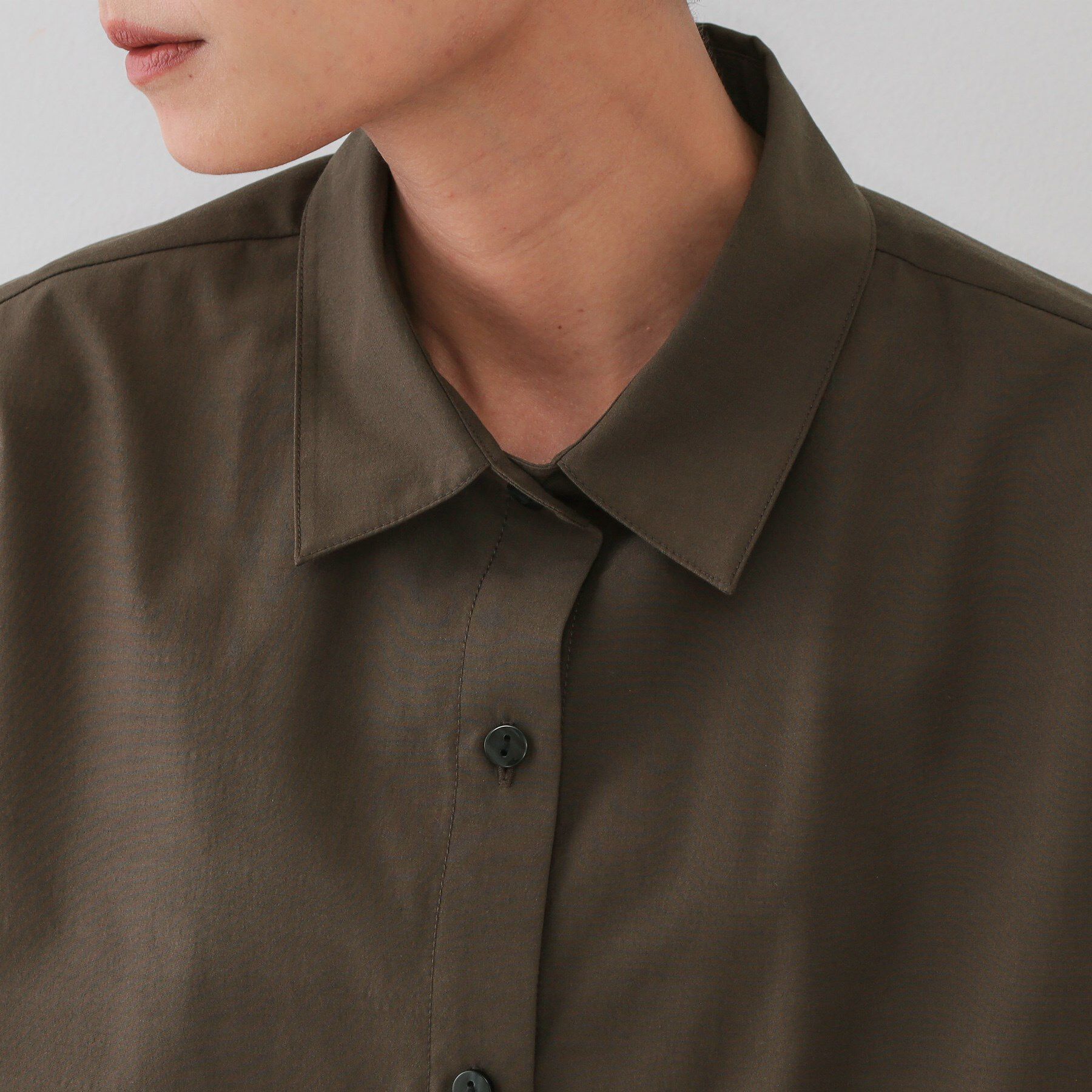 OPAQUE.CLIP「シャツオールインワン【洗濯機洗い可】」|オールインワン|