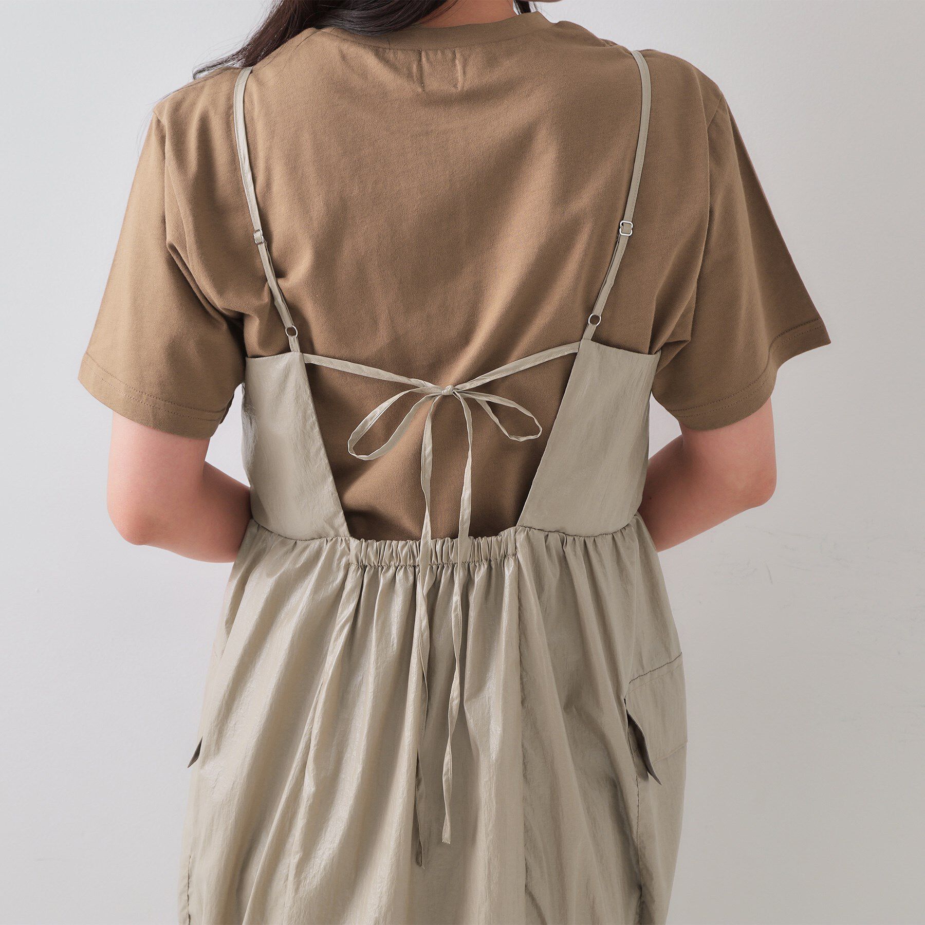 OPAQUE.CLIP「デザインキャミワンピース【洗濯機洗い可】」|ワンピース|