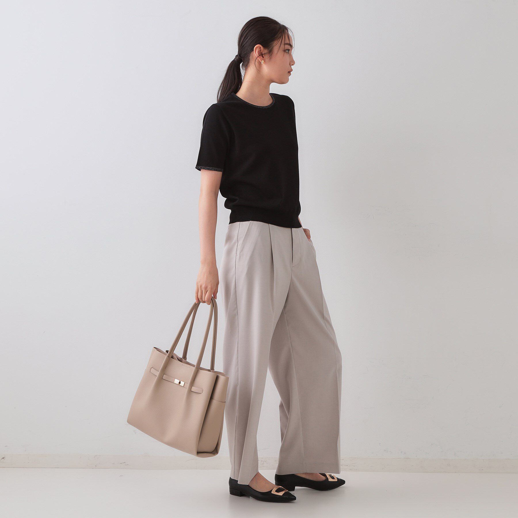 OPAQUE.CLIP「配色ラメニット/アンサンブル対応【洗濯機洗い可/抗ピル】」|ニット・セーター|