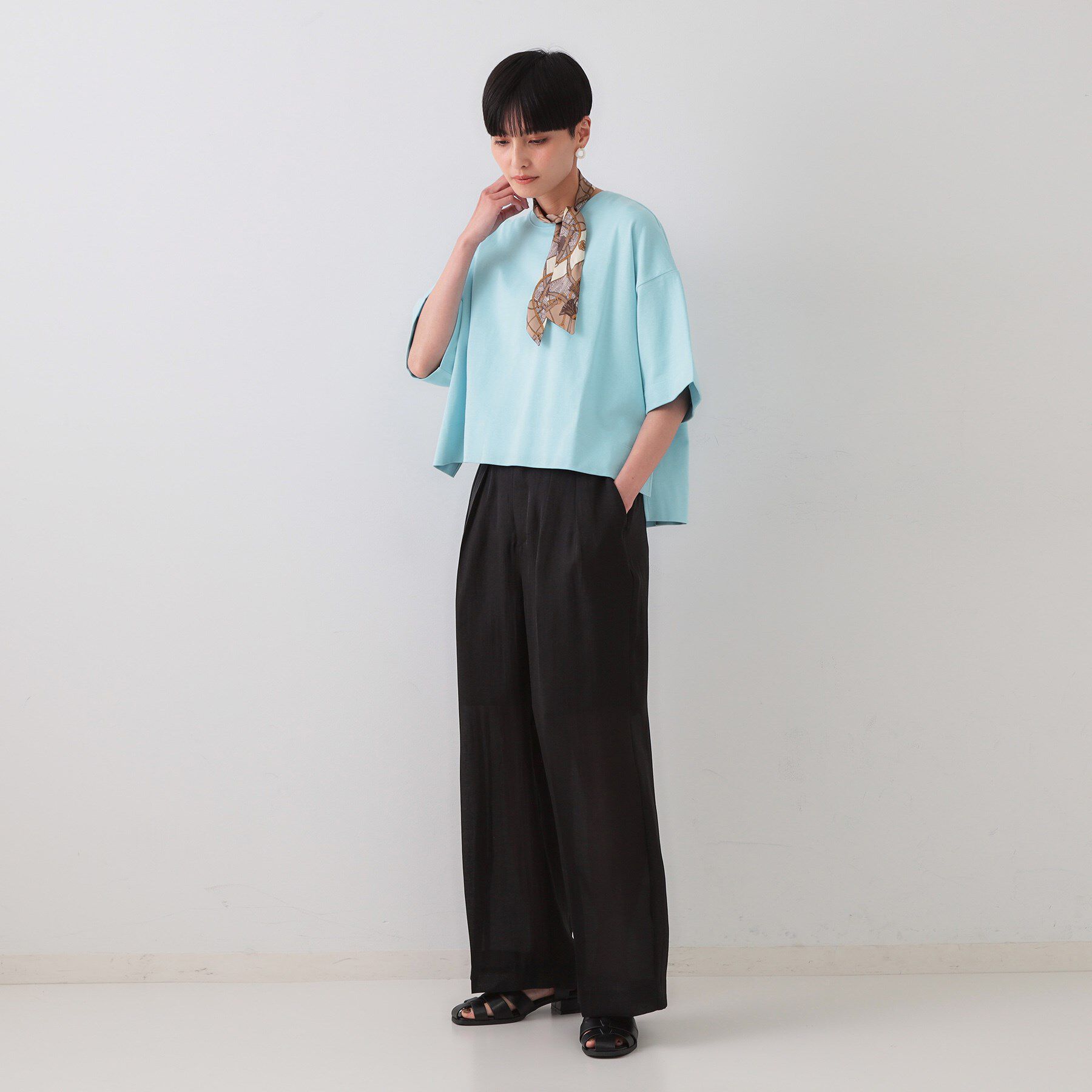 OPAQUE.CLIP「《5色展開》ワイドシルエットTシャツ【洗濯機洗い可】」|Tシャツ・カットソー|