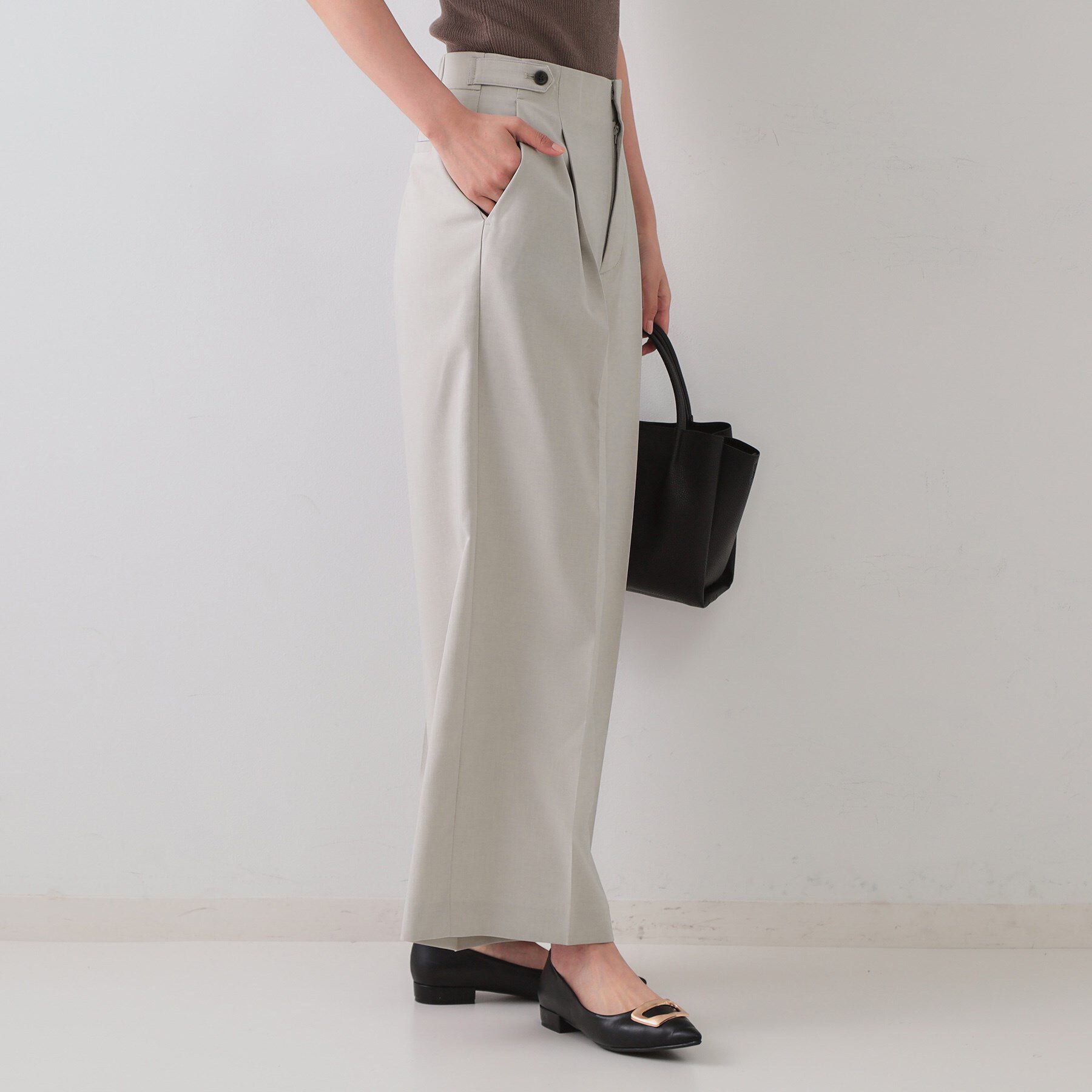 OPAQUE.CLIP「ストレッチデザインワイドパンツ/セットアップ対応可【UV/接触冷感/洗濯機洗い可/抗ピル】」|その他|