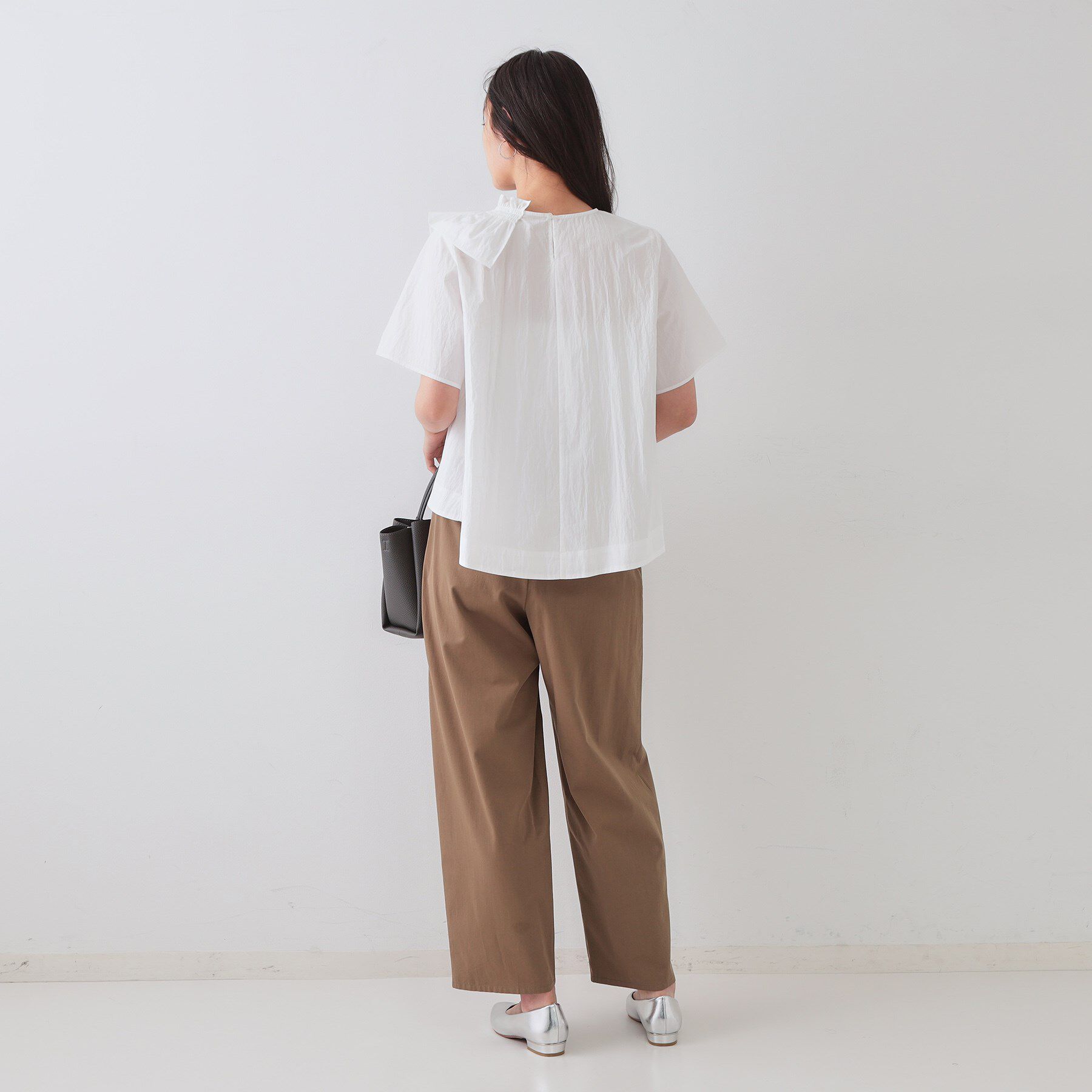 OPAQUE.CLIP「アシンメトリーフリルブラウス【洗濯機洗い可】」|シャツ・ブラウス|