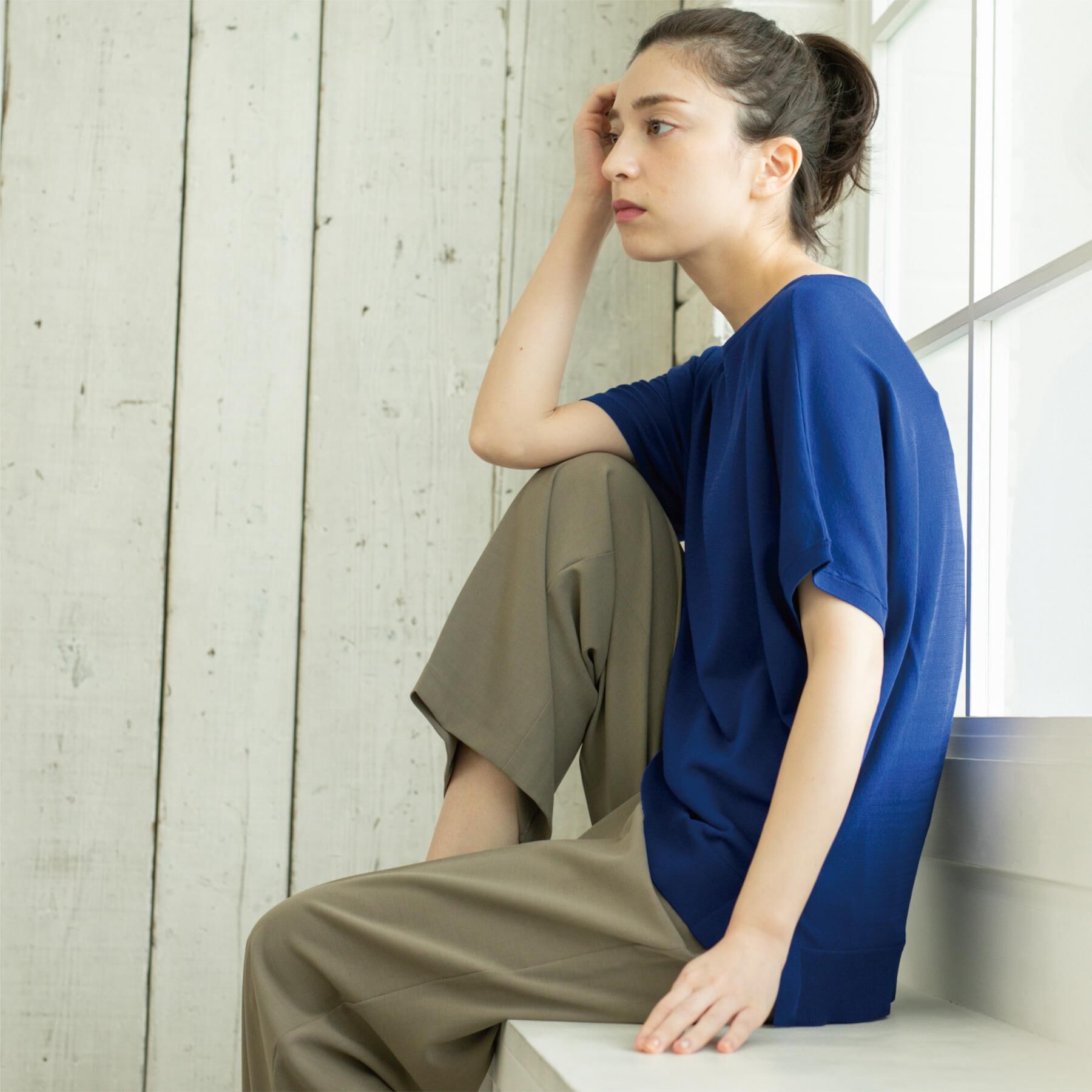 OPAQUE.CLIP「《6色展開/S-LLサイズ》ドルマンスリーブニット【UV/接触冷感/洗濯機洗い可/抗ピル】」|ニット・セーター|