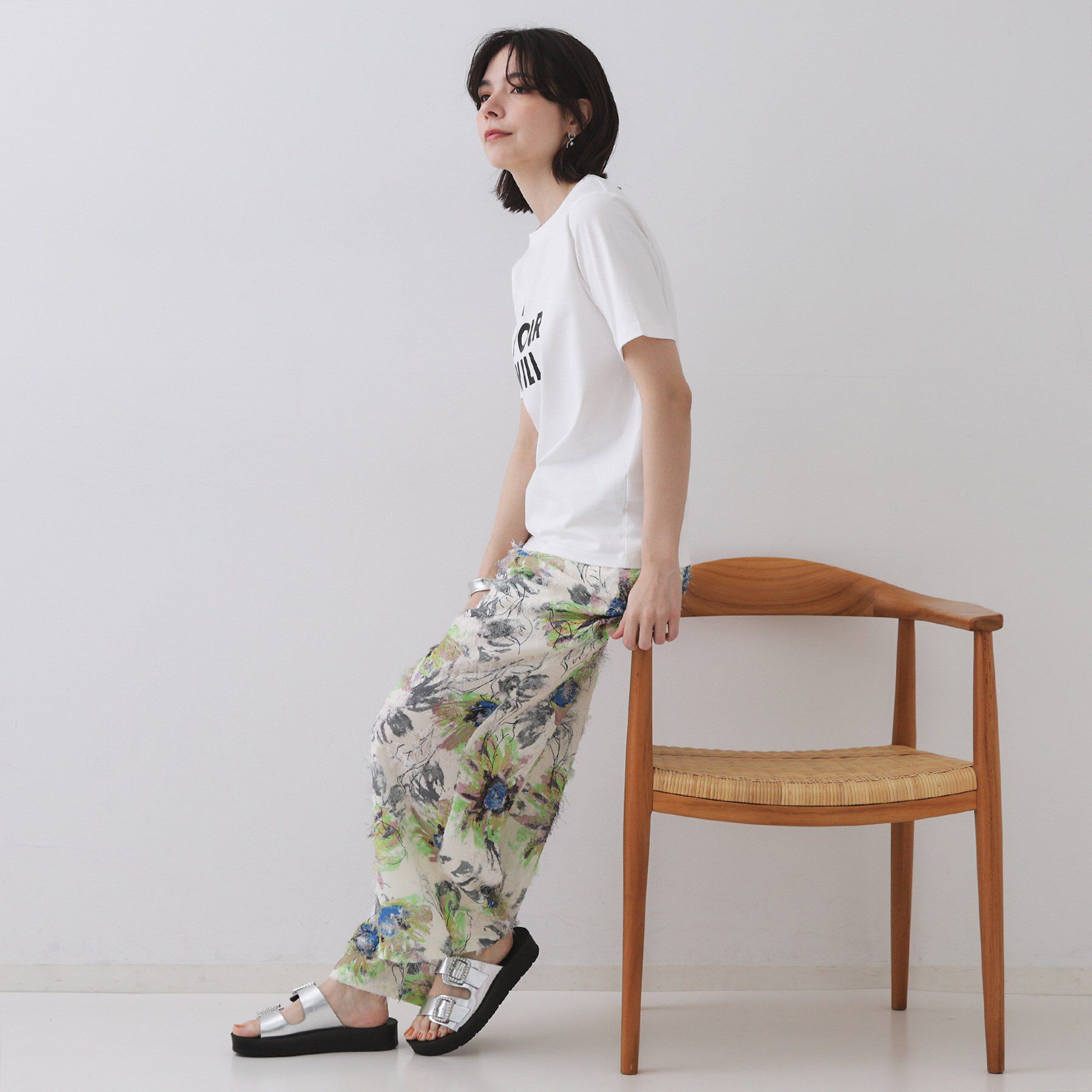 OPAQUE.CLIP「ロゴプリントTシャツ【洗濯機洗い可】」|Tシャツ・カットソー|