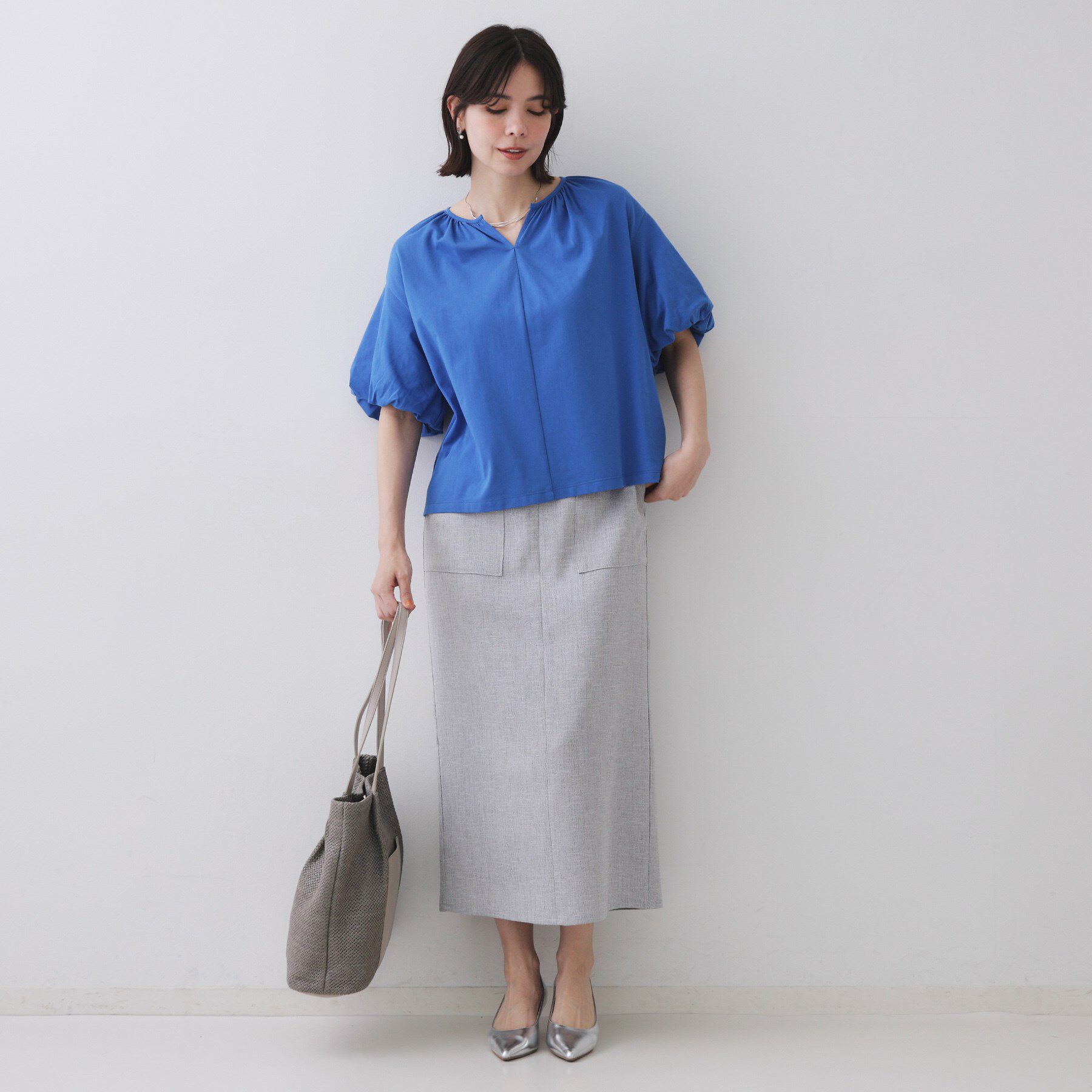 OPAQUE.CLIP「バルーンスリーブトップス/セットアップ対応【UVケア/接触冷感/洗濯機洗い可】」|Tシャツ・カットソー|