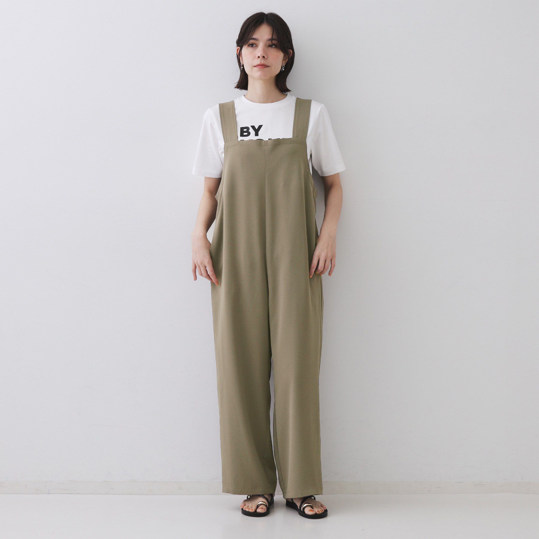 OPAQUE.CLIP「イージーサロペット【洗濯機洗い可】」|オールインワン|