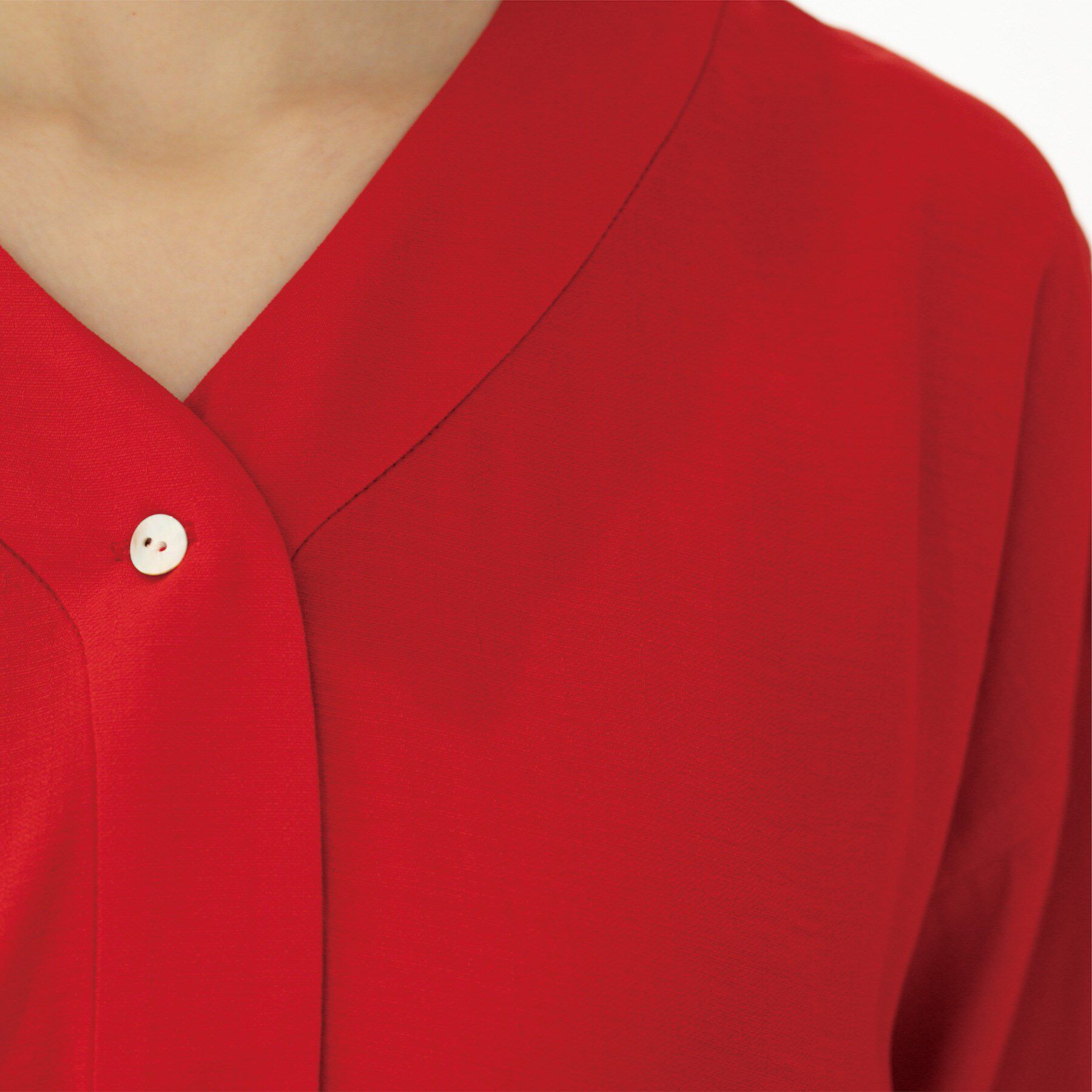 OPAQUE.CLIP「シャーリングフィット＆フレアワンピース【洗濯機洗い可】」|ワンピース|