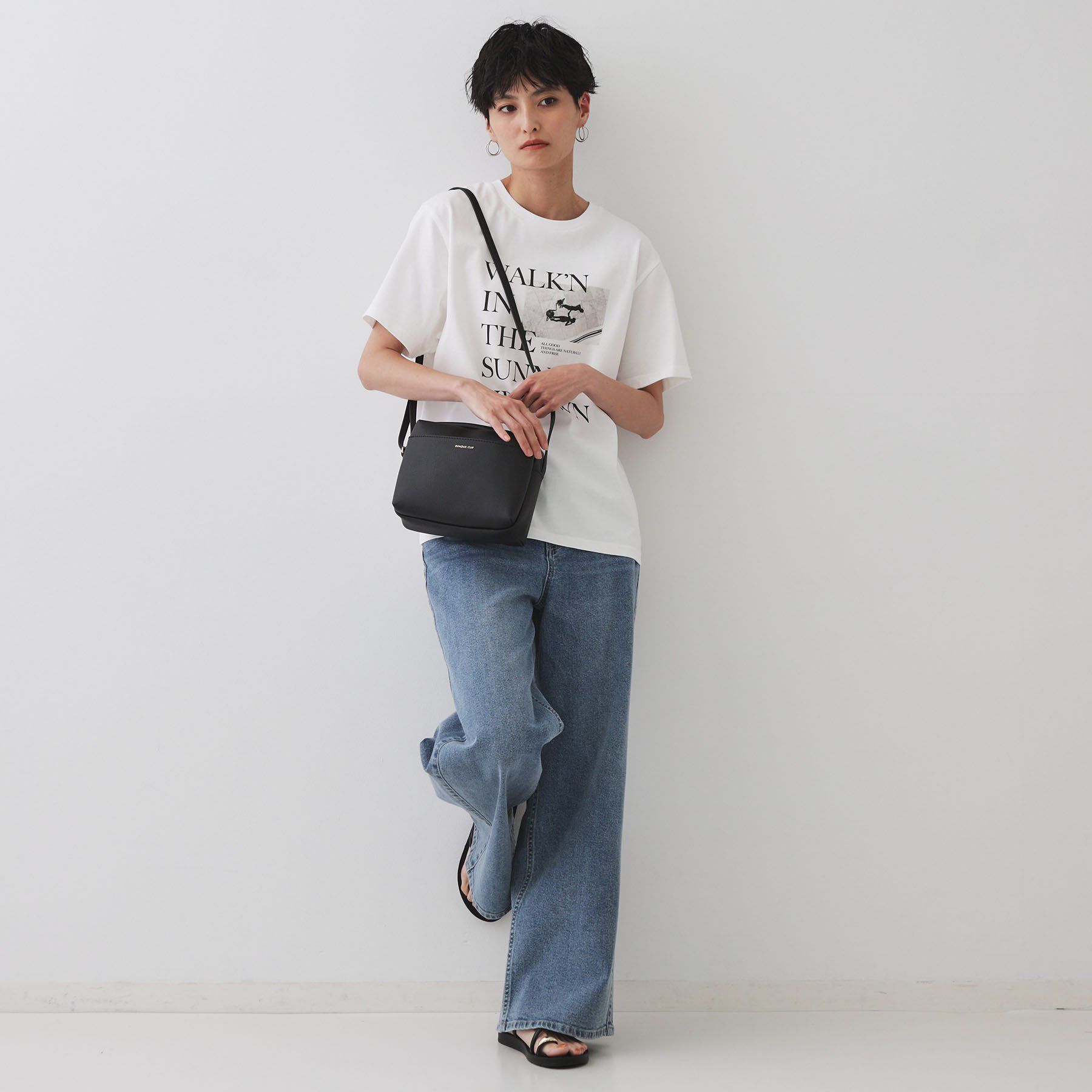 OPAQUE.CLIP「【長さ調節可能】ラウンドスクエアマチ付きミニショルダーバッグ」|ショルダー・メッセンジャー|