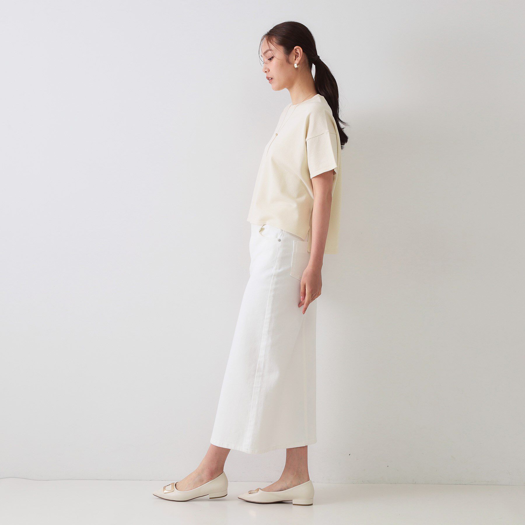 OPAQUE.CLIP「スパンコールサマーニット【洗濯機洗い可/抗ピル】」|ニット・セーター|