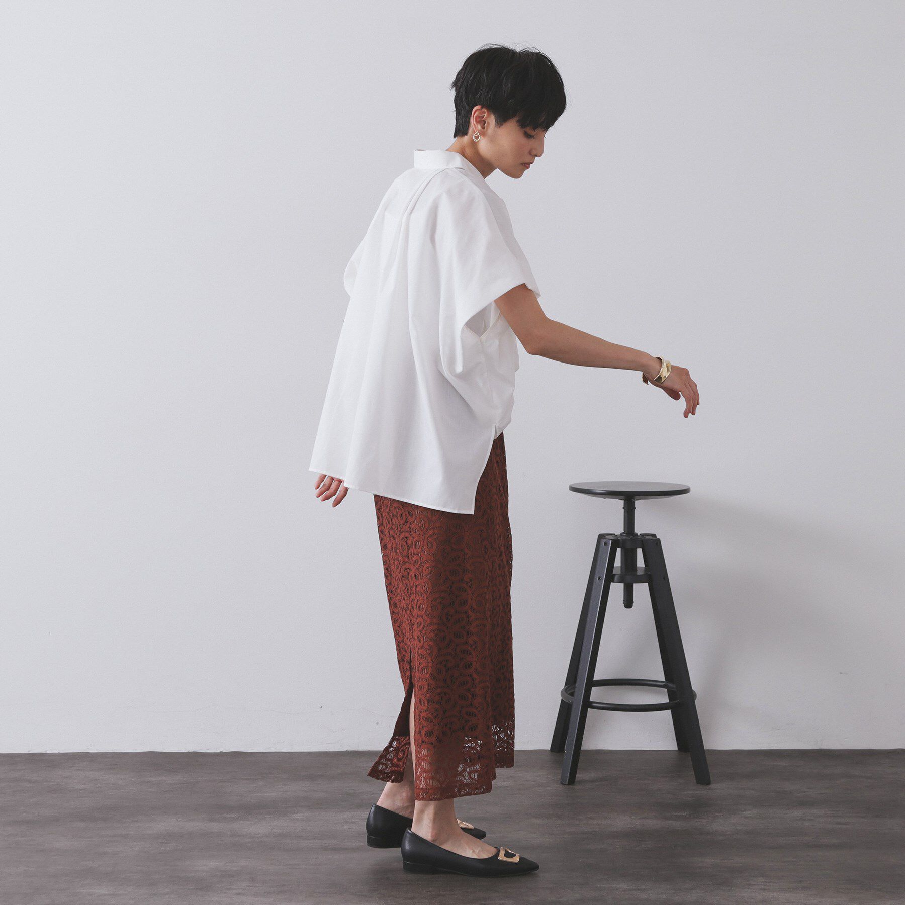 OPAQUE.CLIP「《andGIRL掲載》リラクシーシャツ【洗濯機洗い可】」|シャツ・ブラウス|