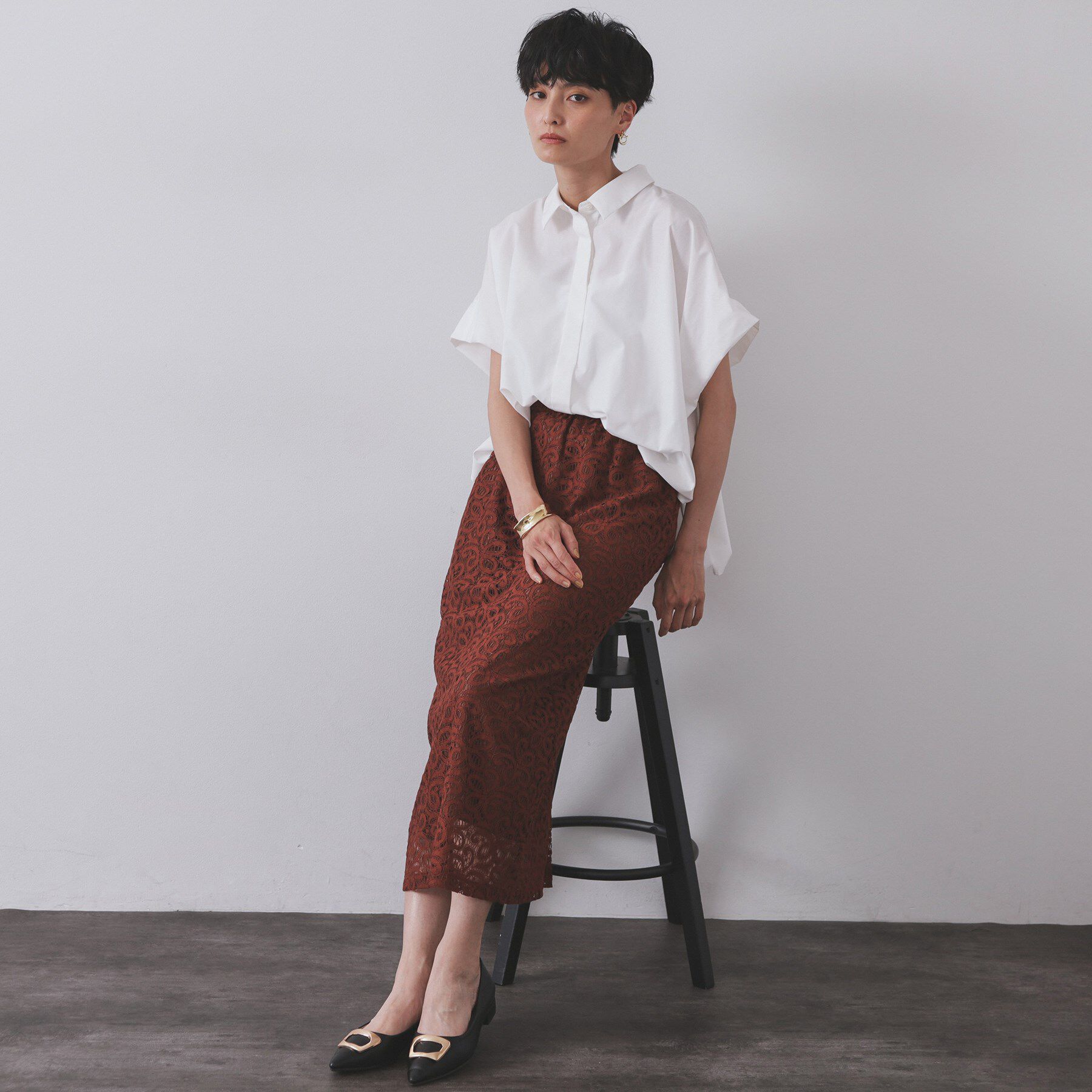 OPAQUE.CLIP「《andGIRL掲載》リラクシーシャツ【洗濯機洗い可】」|シャツ・ブラウス|