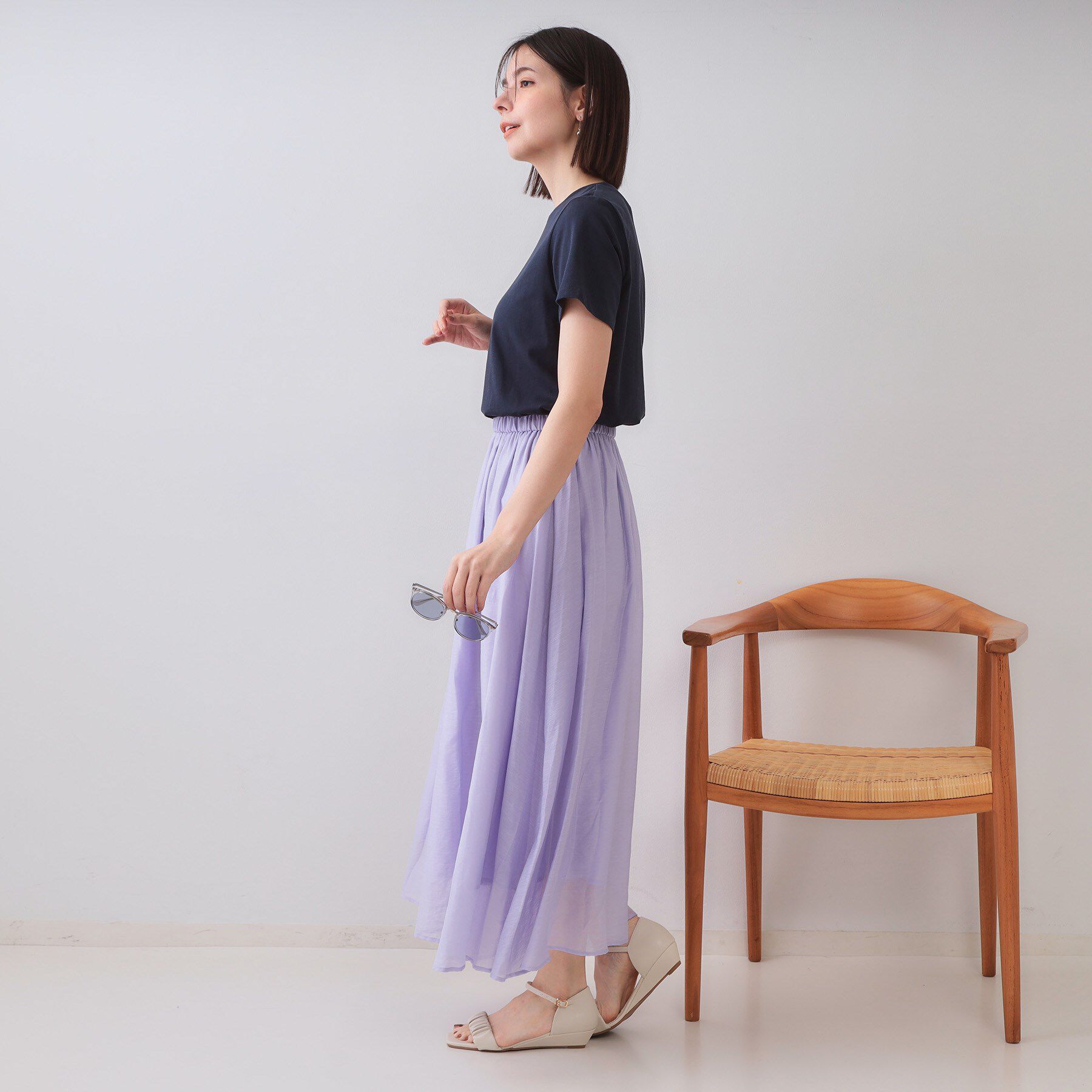 OPAQUE.CLIP「《5色展開》ベーシックTシャツ【洗濯機洗い可/UV/接触冷感】」|Tシャツ・カットソー|