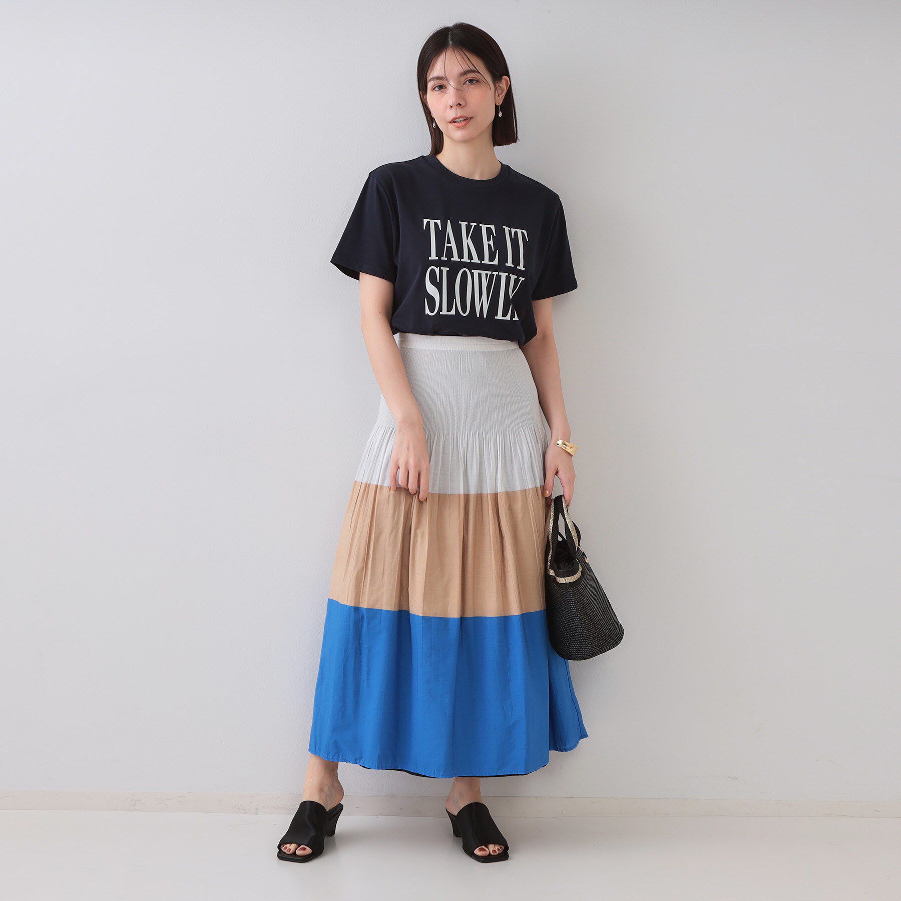 OPAQUE.CLIP「ロゴプリントTシャツ【洗濯機洗い可】」|Tシャツ・カットソー|