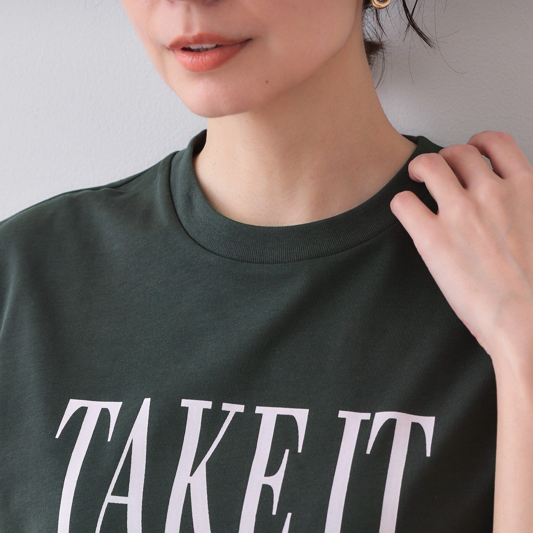 OPAQUE.CLIP「ロゴプリントTシャツ【洗濯機洗い可】」|Tシャツ・カットソー|